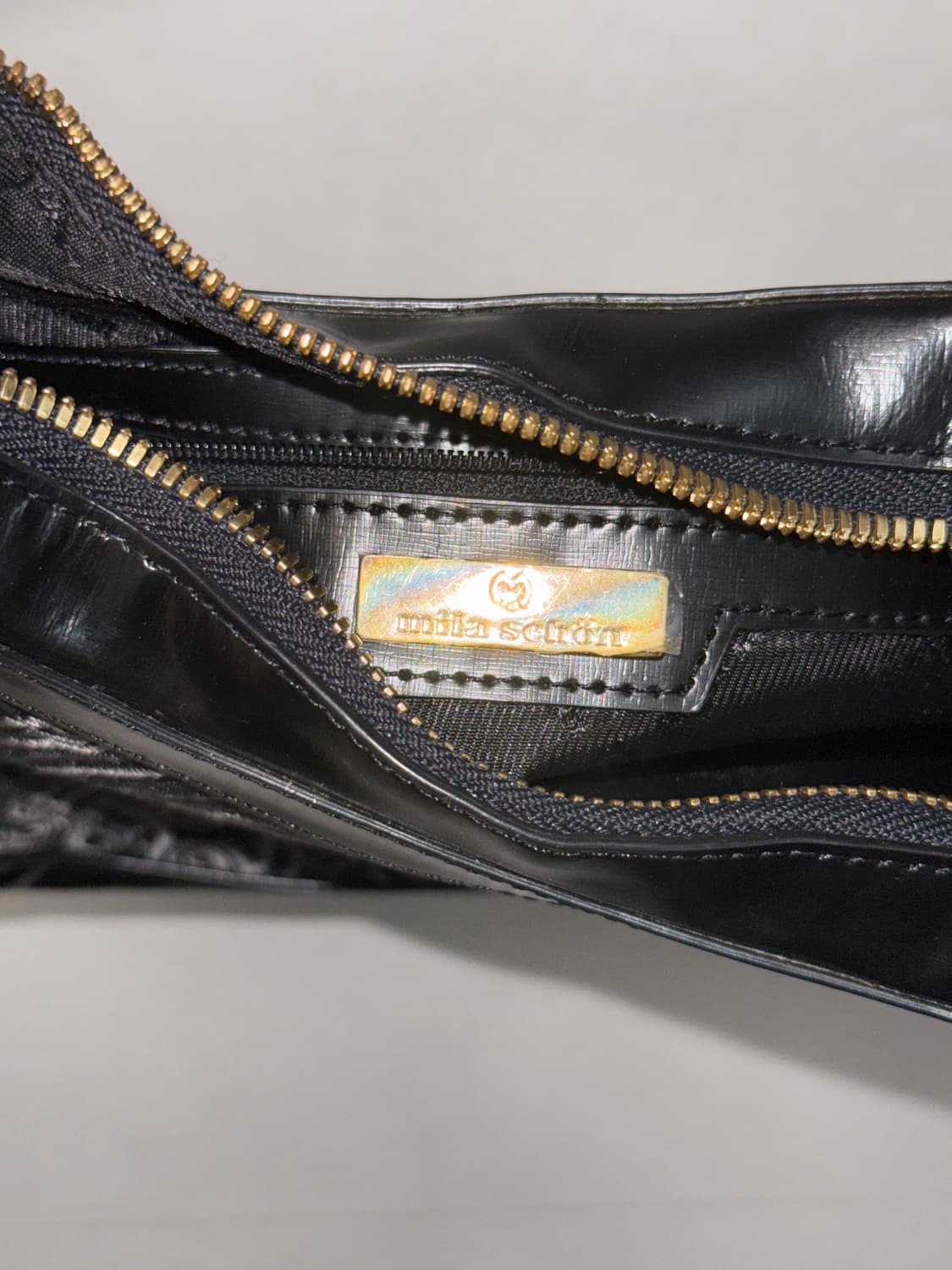 Mila Schön black oriental pattern 숄더백 상품이미지7