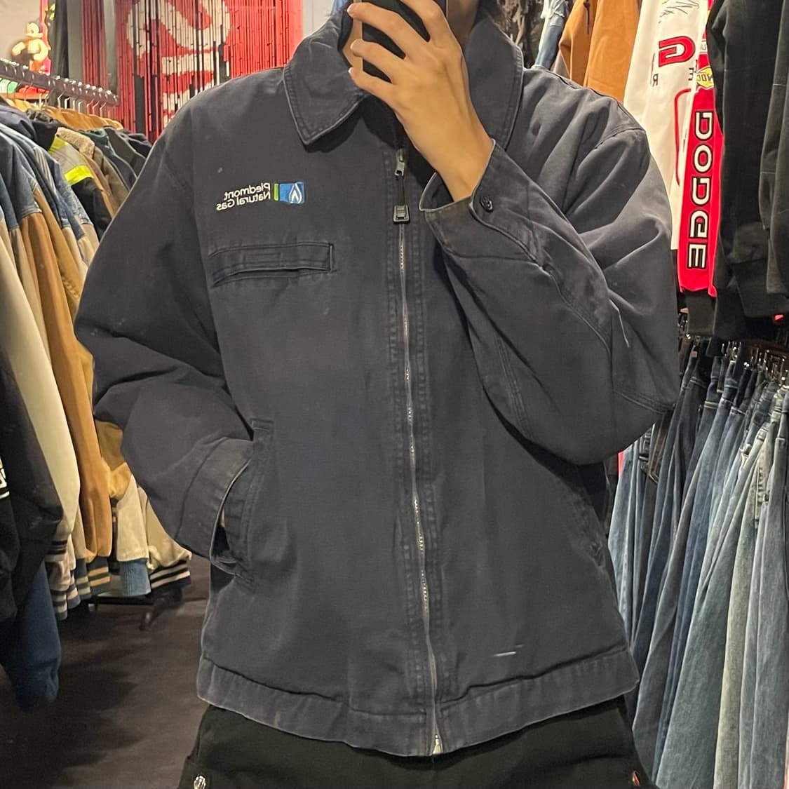 [IM] VTG 빈티지 네이비 카라 워크자켓 상품이미지2