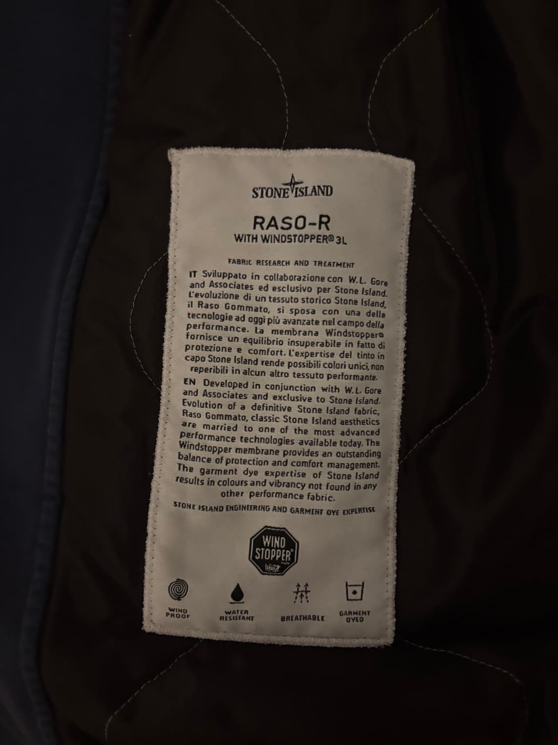 스톤아일랜드 라소 코트 자켓 네이비 95 상품이미지4