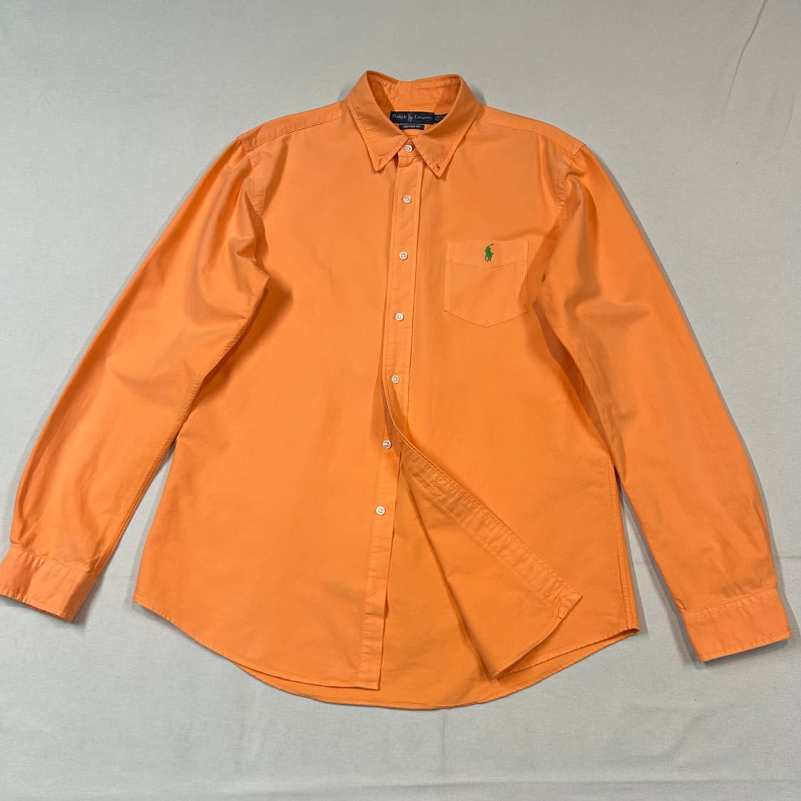 XL) 폴로 랄프로렌 클래식 원포켓 옥스포드 셔츠 주황색 상품이미지1