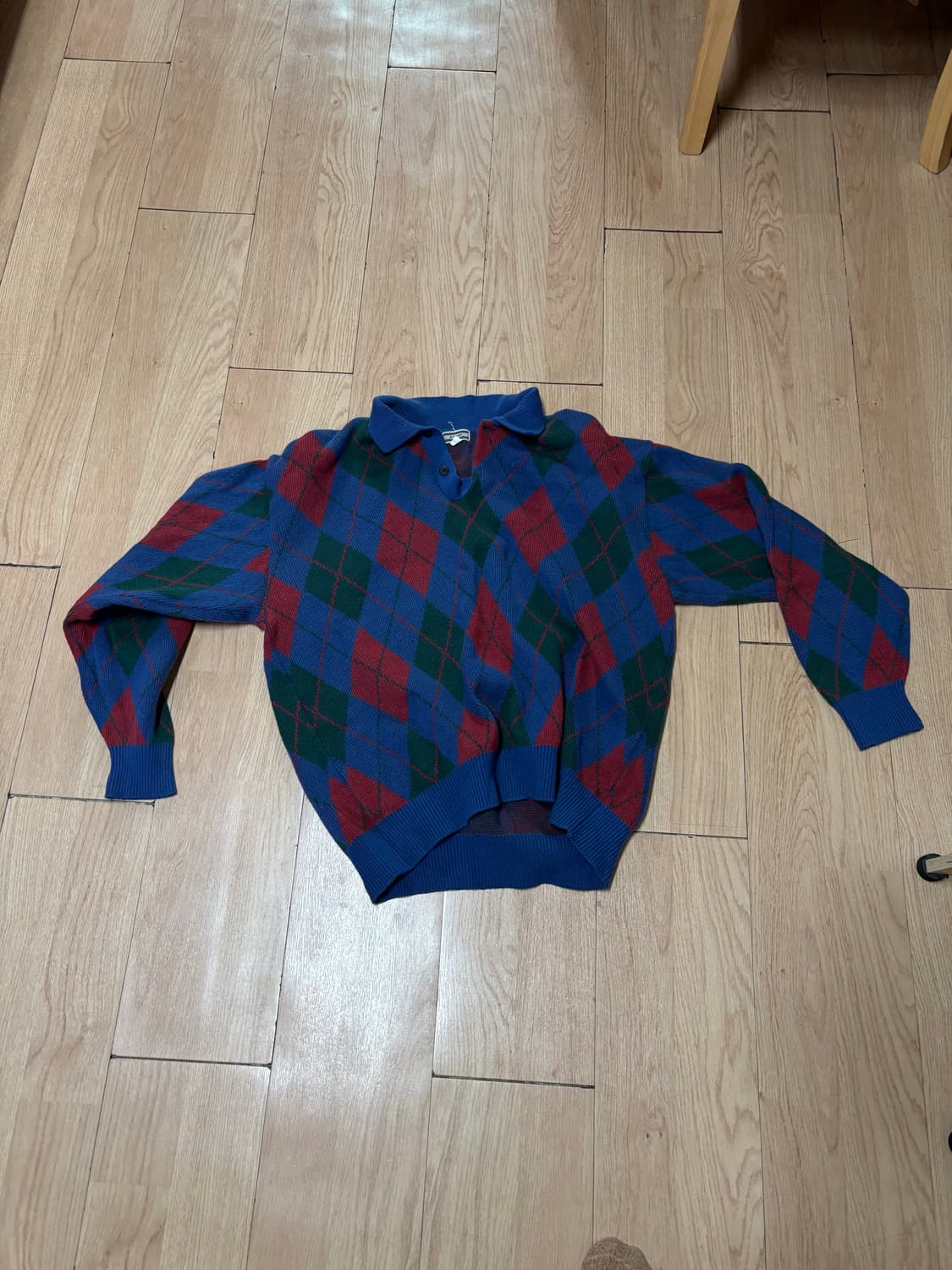 빈티지 아가일 카라니트 상품이미지1