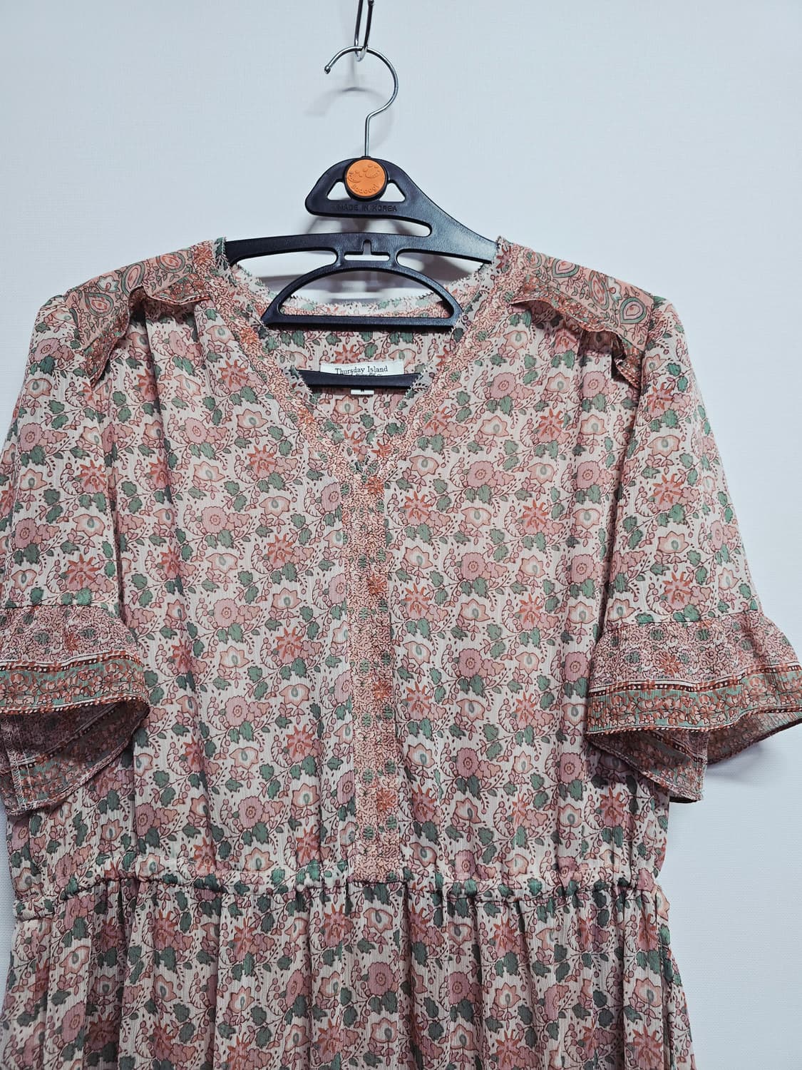 thursday island 플라워 패턴 롱 원피스 캉캉 스타일m 상품이미지2