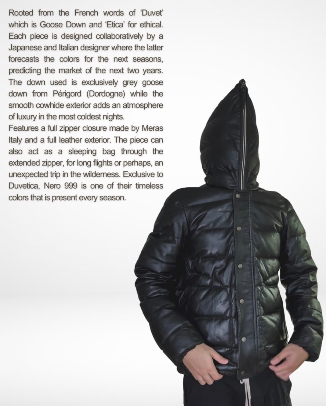 듀베티카 12fw 김프 레더 다운자켓 상품이미지1