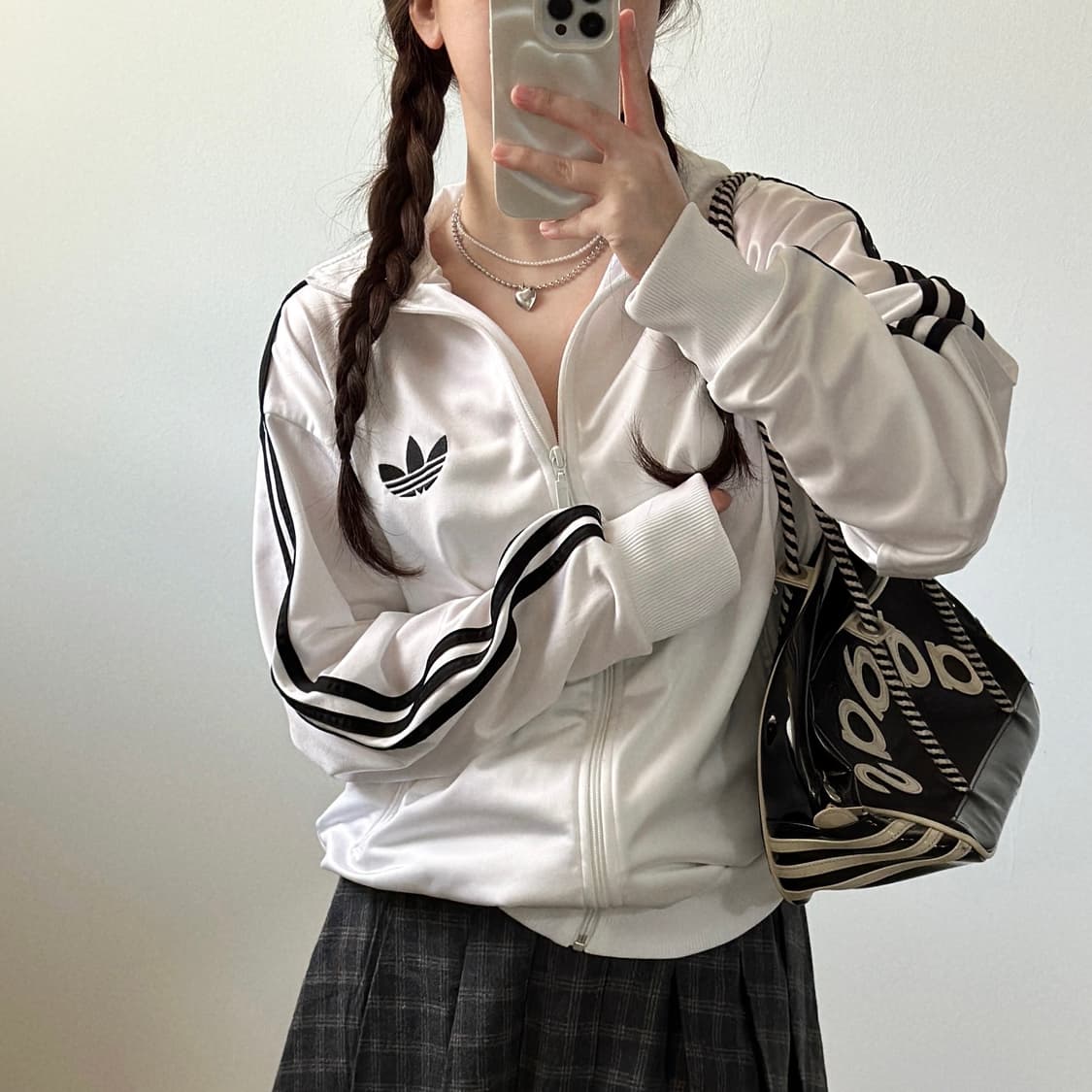 아디다스 화이트&블랙 파이어버드 져지 상품이미지2