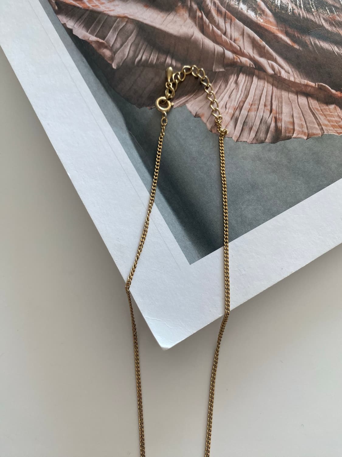 골드 체인 버건디 펜던트 목걸이  c est bien (sr) 상품이미지5