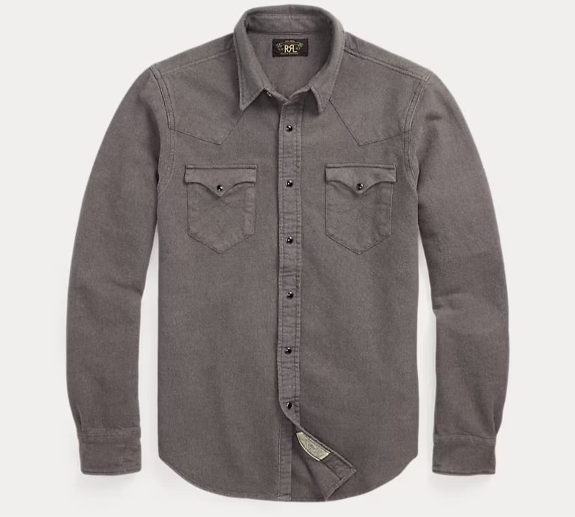 더블알엘 rrl 슬림핏 샤모아 웨스턴 셔츠 L 상품이미지1