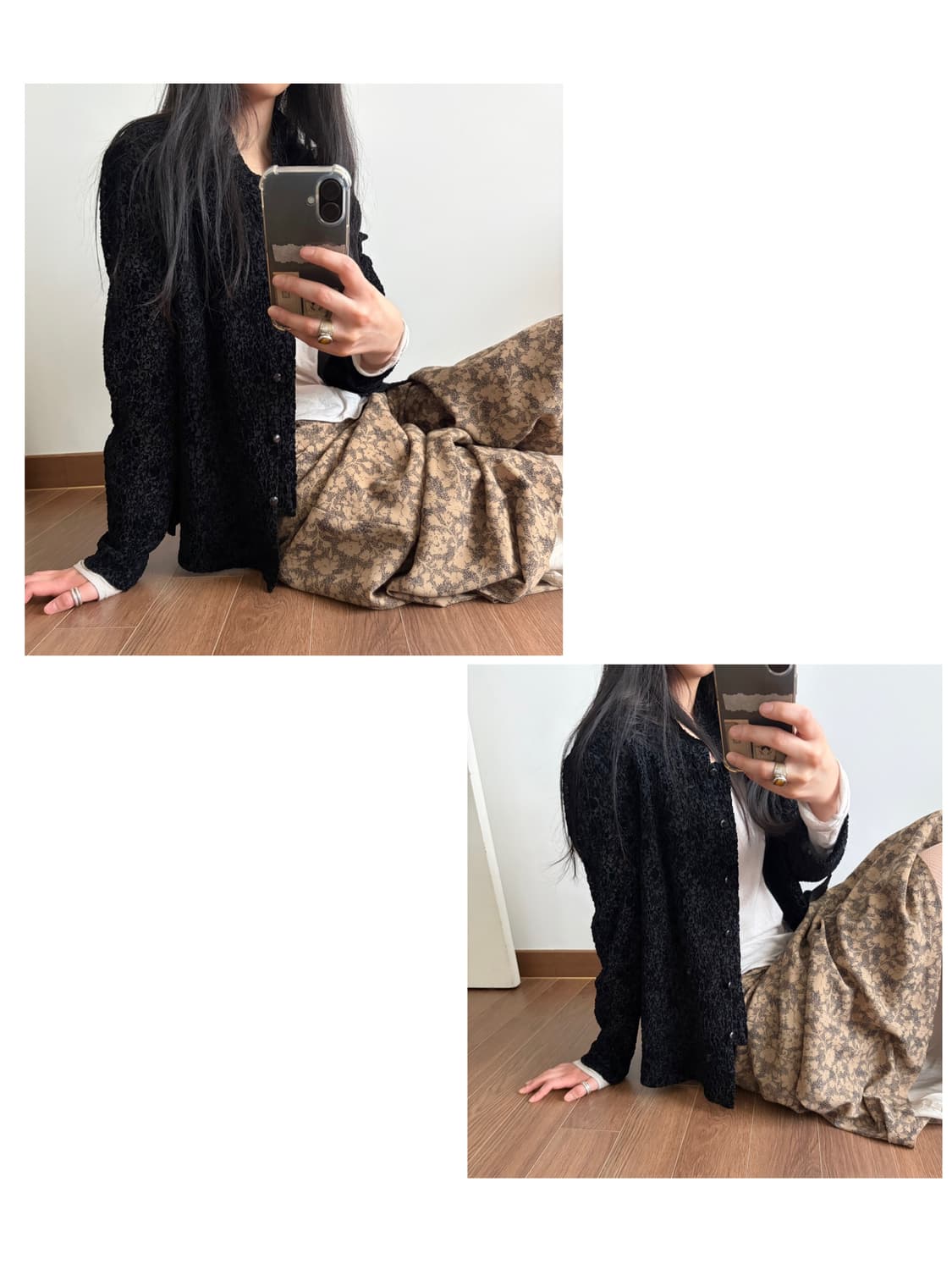 velour wrinkle blouse 상품이미지2