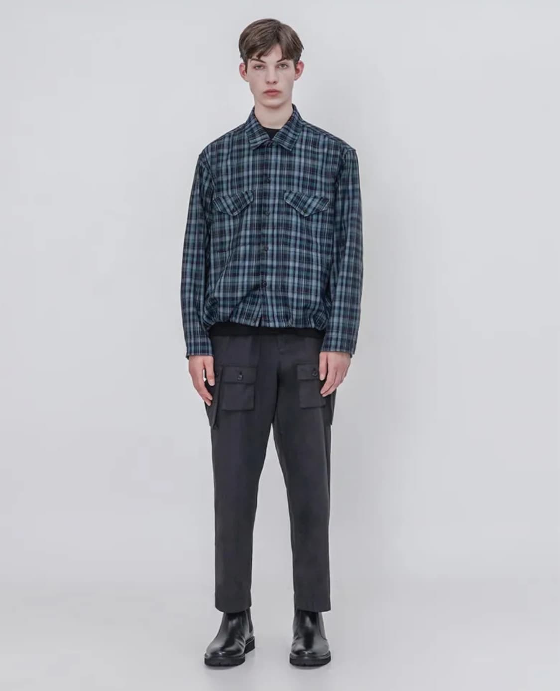 비슬로우 빅포켓 체크 자켓 L 상품이미지2