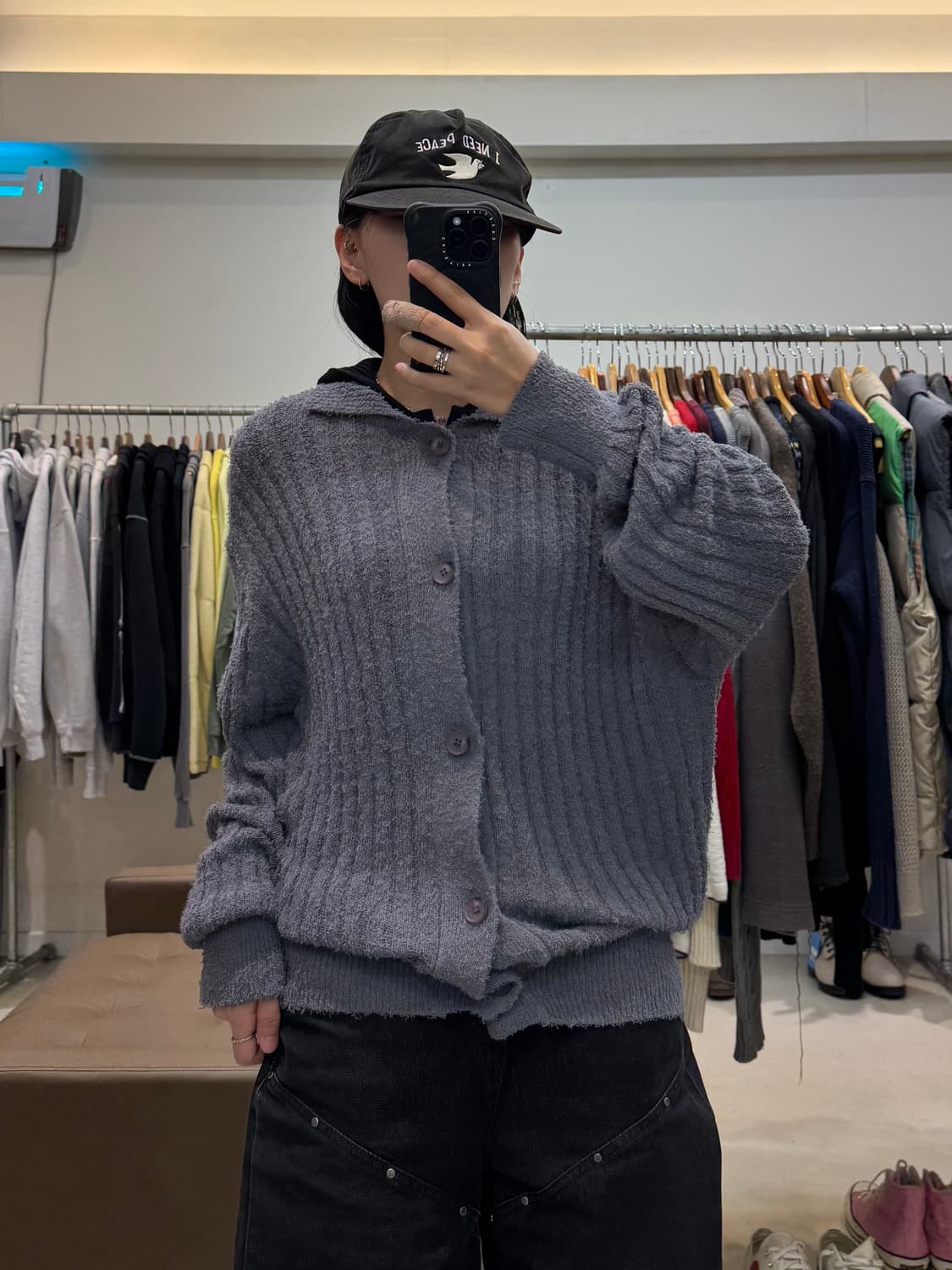 퍼렌 부클 니트 가디건 상품이미지4