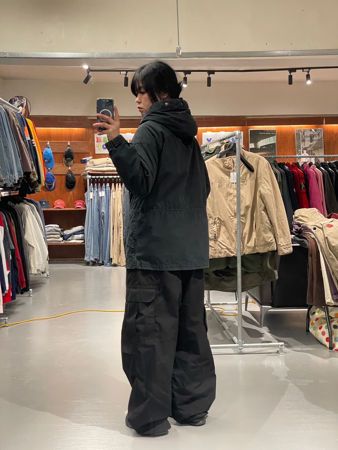 빈티지 후드 야상 자켓   상품이미지5