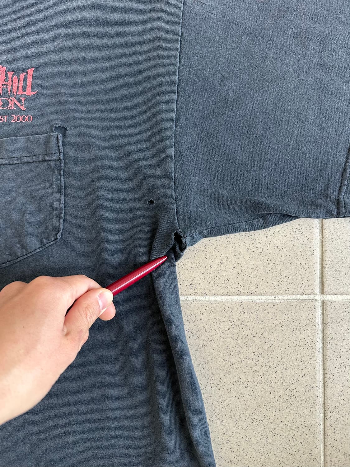 00s 빈티지 바이커 티셔츠 XL 디스트레스드 Boothill saloo 상품이미지8