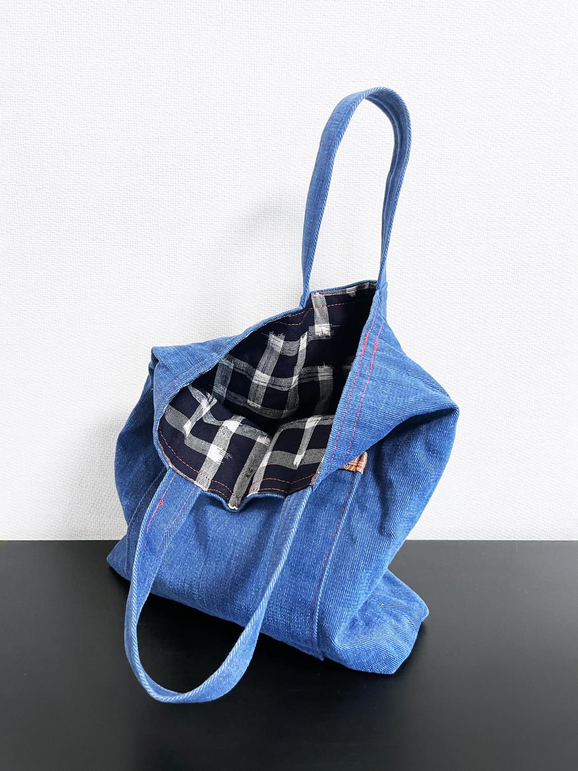 Reversible Denim Tote Bag 상품이미지2