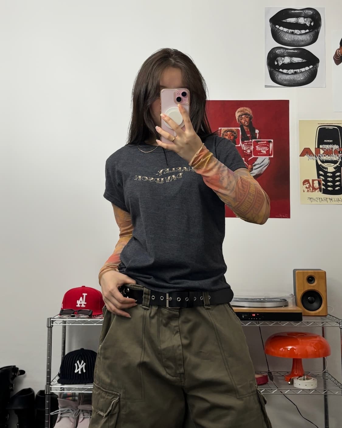 할리데이비슨 00s 레이어드 롱슬리브 티셔츠 상품이미지1