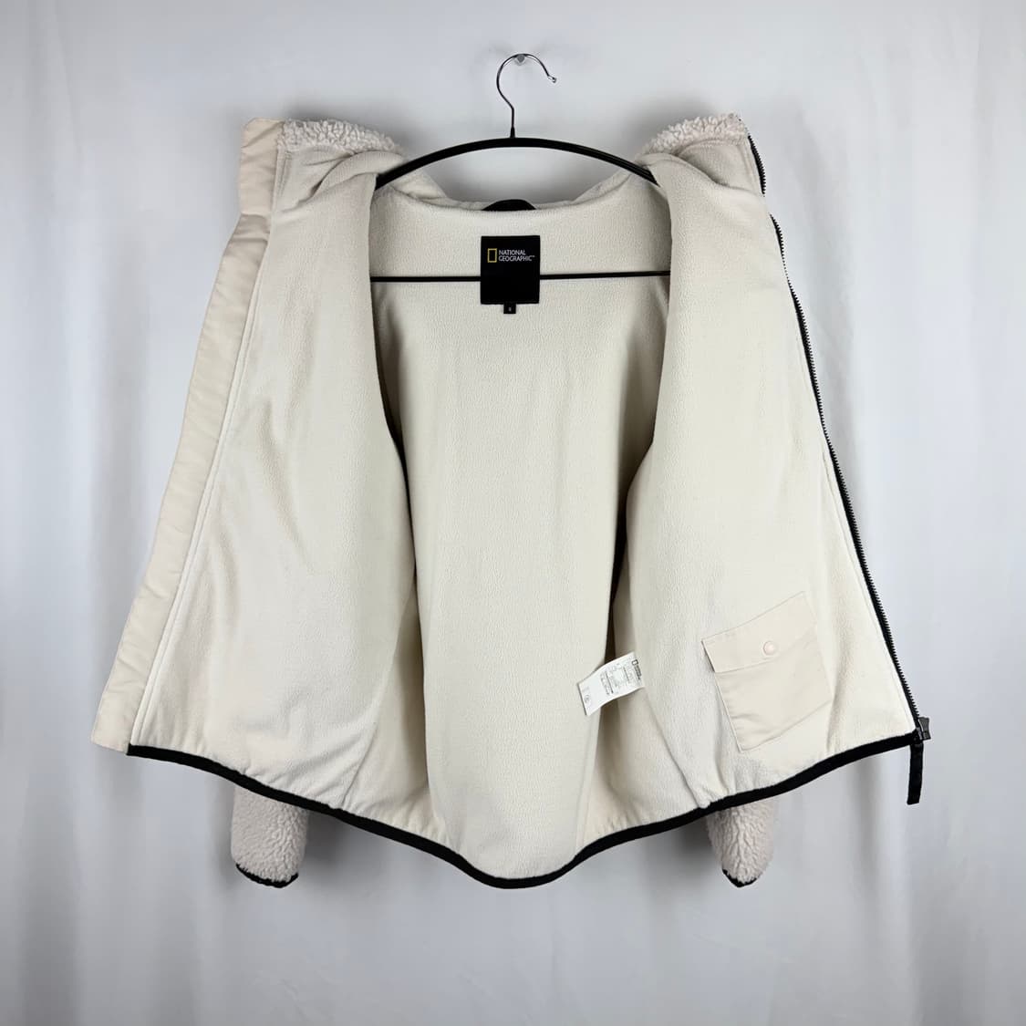 (S) 내셔널지오그래픽 양털 뽀글이 플리스 자켓 아이보리 상품이미지5