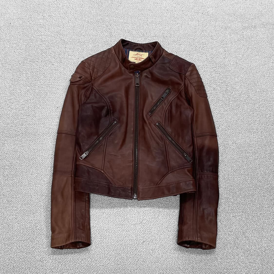 리바이스 우먼스 브라운 가죽 자켓 상품이미지1