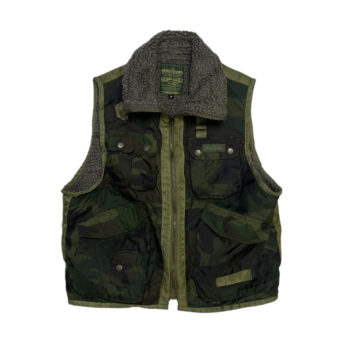 카모플라쥬 양털 조끼패딩 상품이미지1