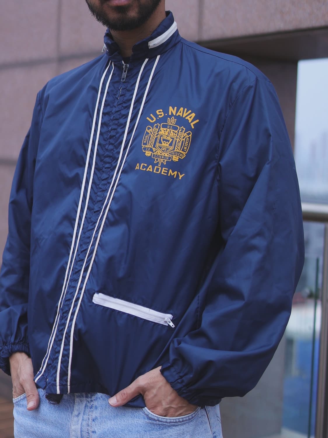 60s USNA 코치 윈드브레이커 빈티지 Made in USA 상품이미지3