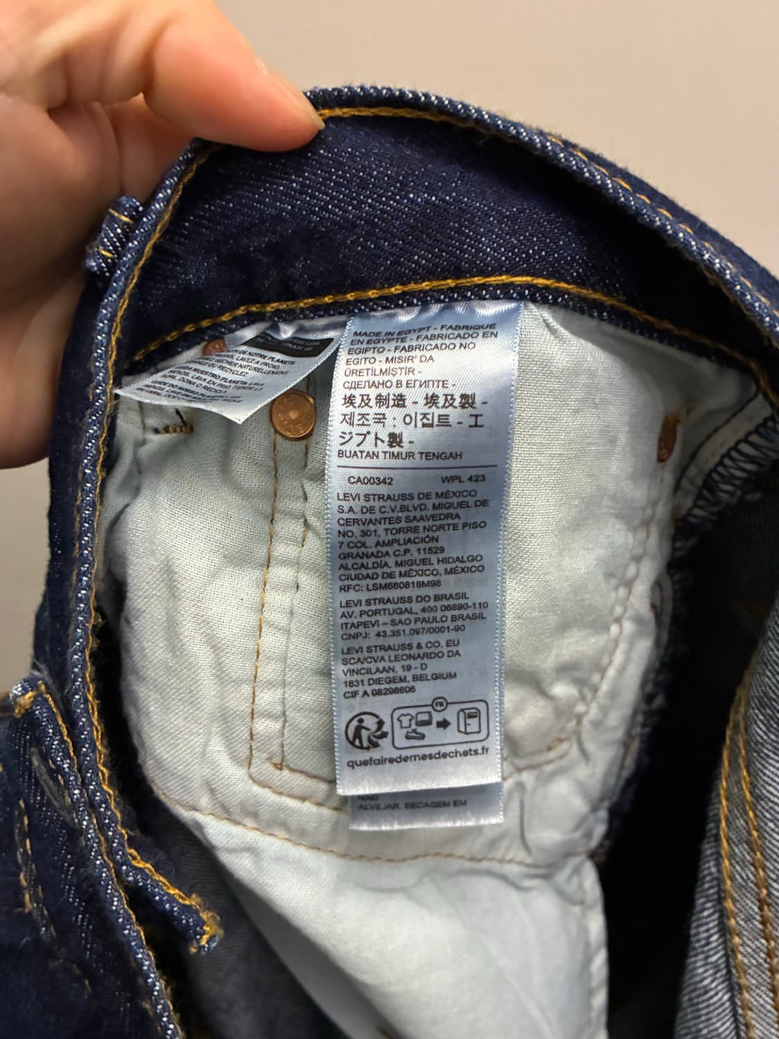 (33~34)Levis 리바이스 501 진청 데님 청바지 스트레이트핏 상품이미지9