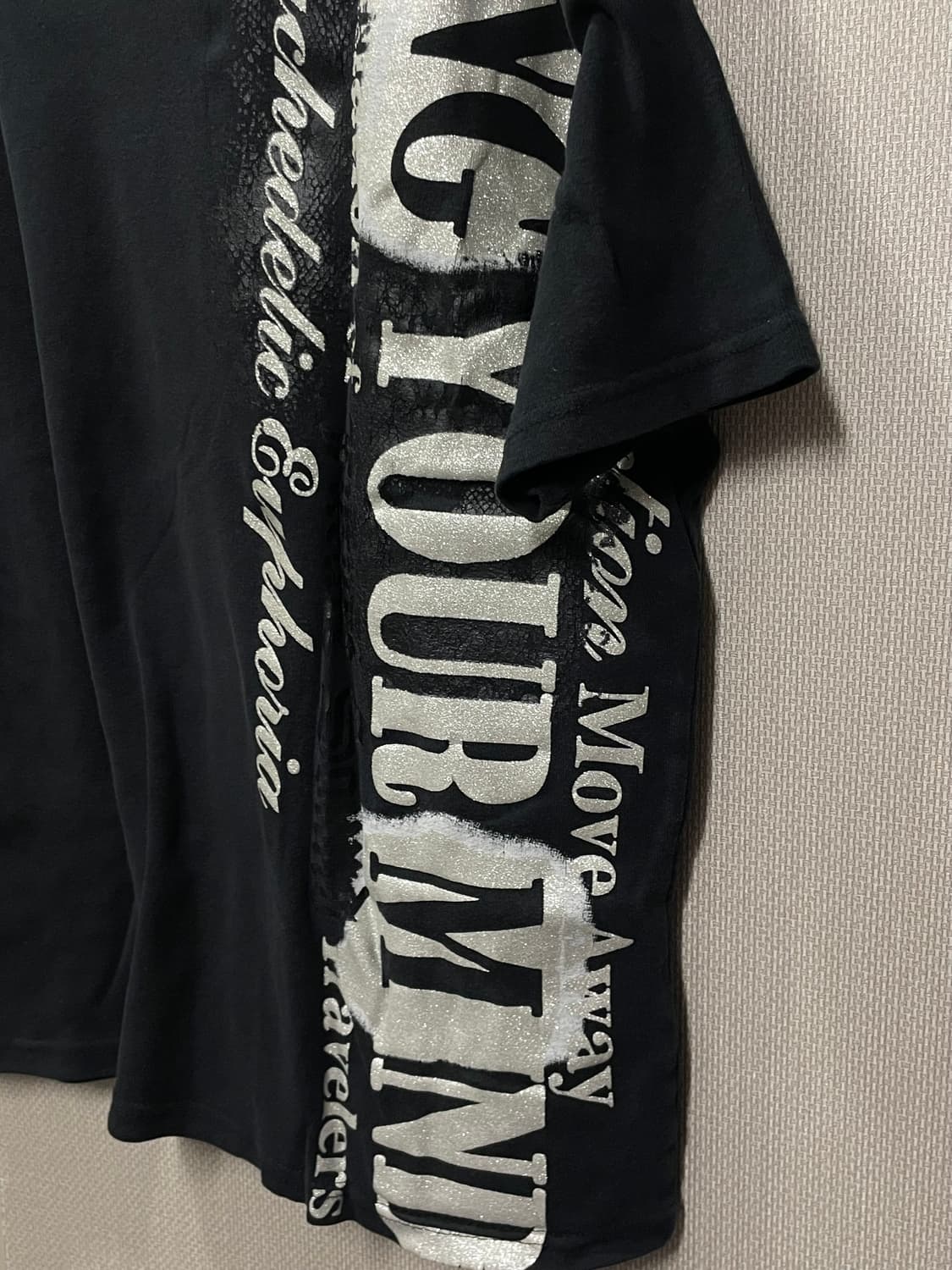 Y2k 큐빅 프린팅 브이넥 반팔 탑 상품이미지5