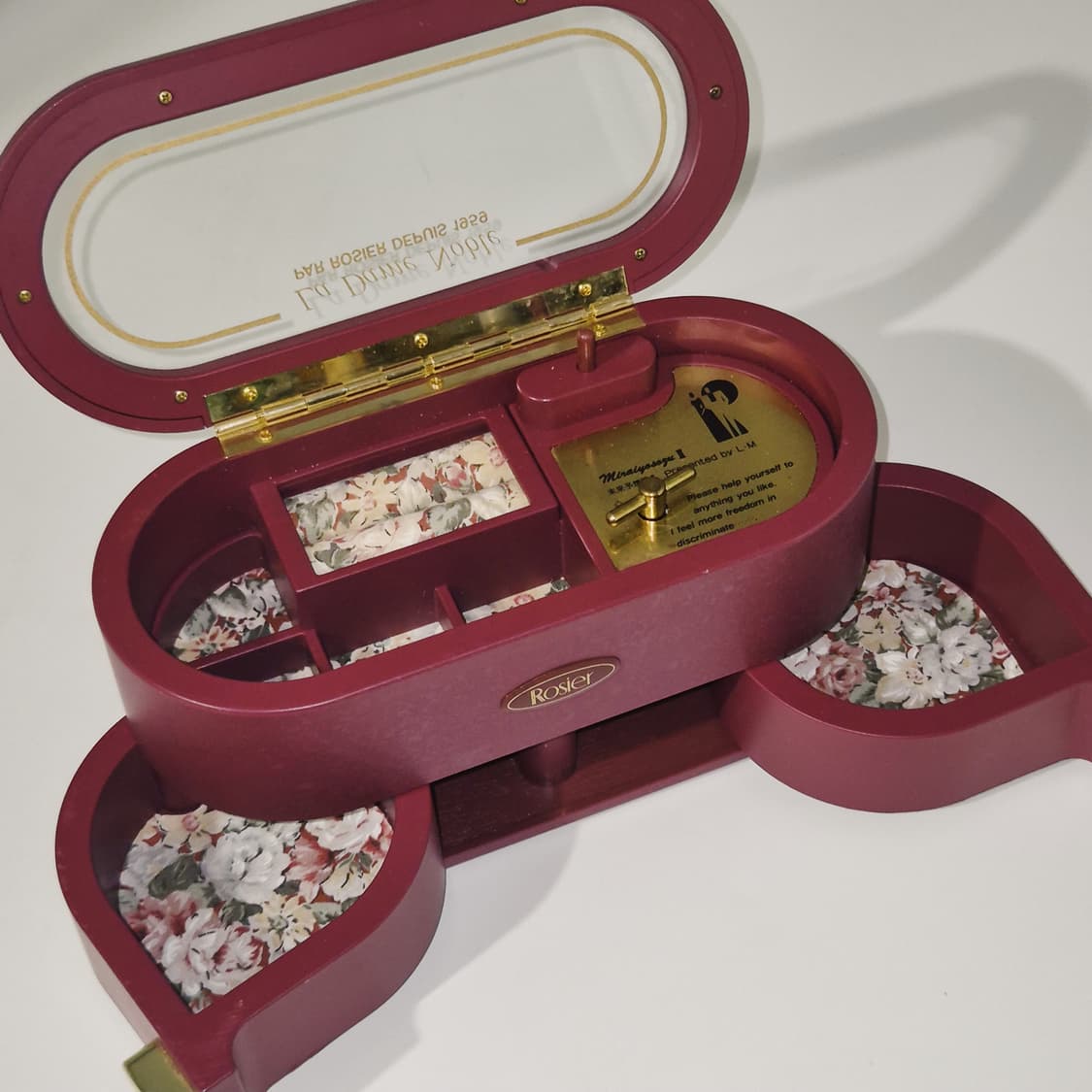 90s 로지에 플로랄 오르골 주얼리 서랍 상품이미지6