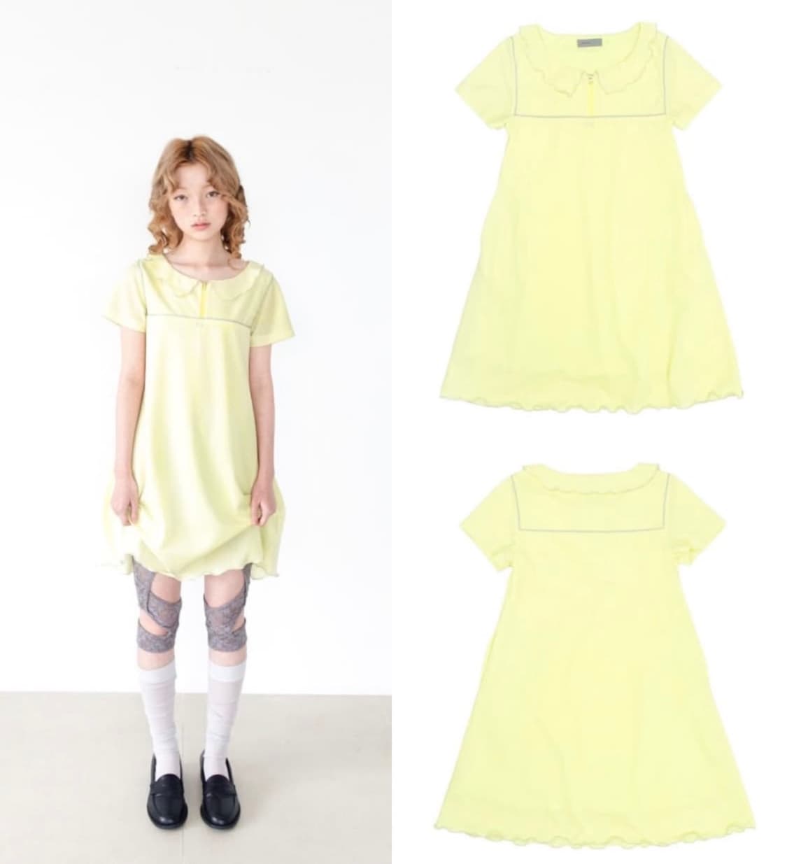 샵페어리 mesh lining babydoll dress (lemon) 상품이미지1