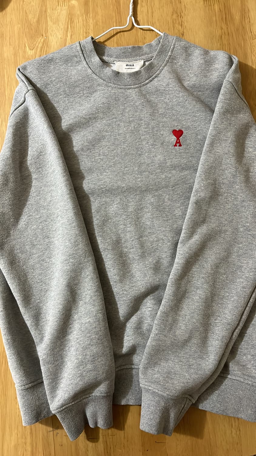 아미 맨투맨 회색 S 상품이미지1