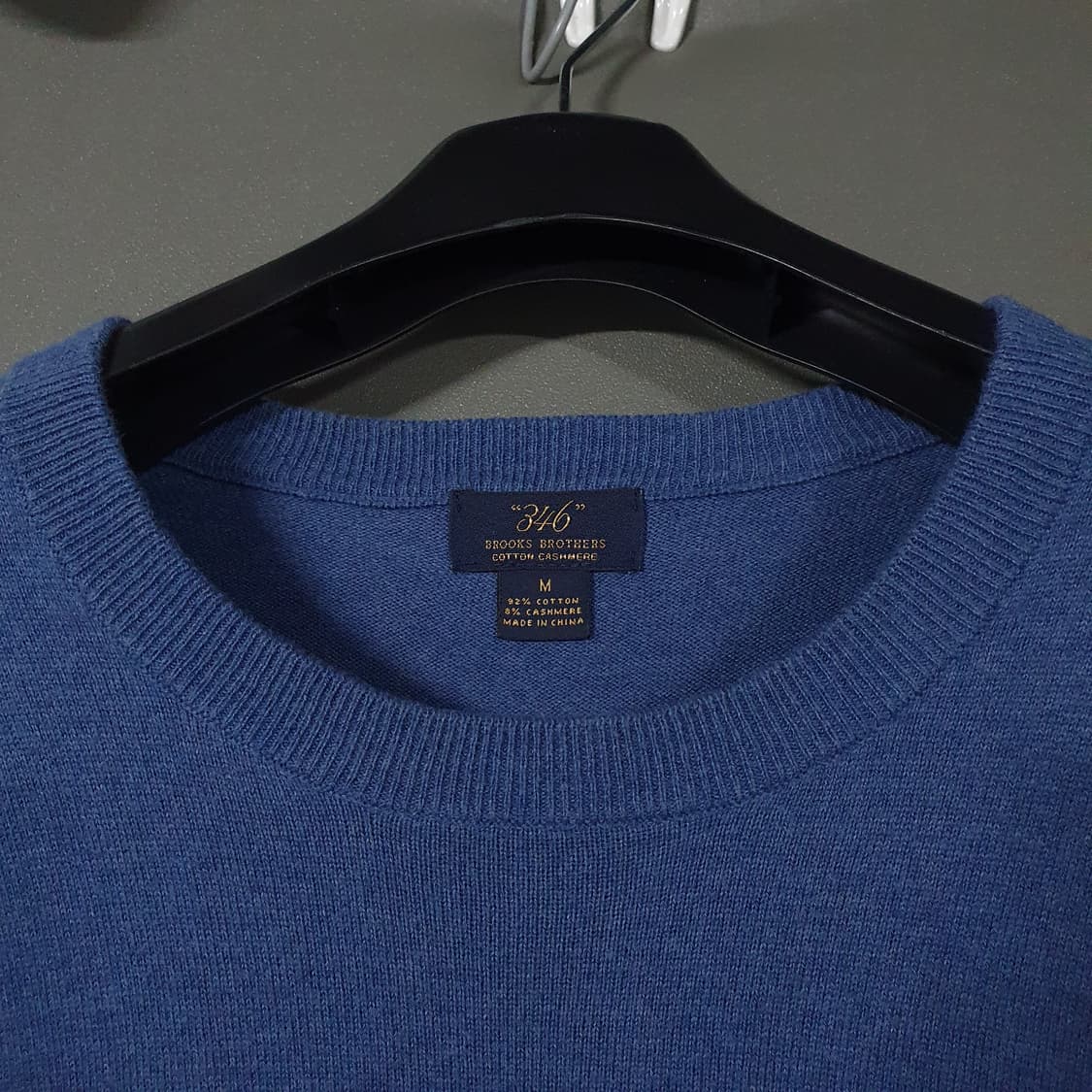 M (95) 브룩스 브라더스 코튼 캐시미어 니트 스웨터 스카이블루 상품이미지4