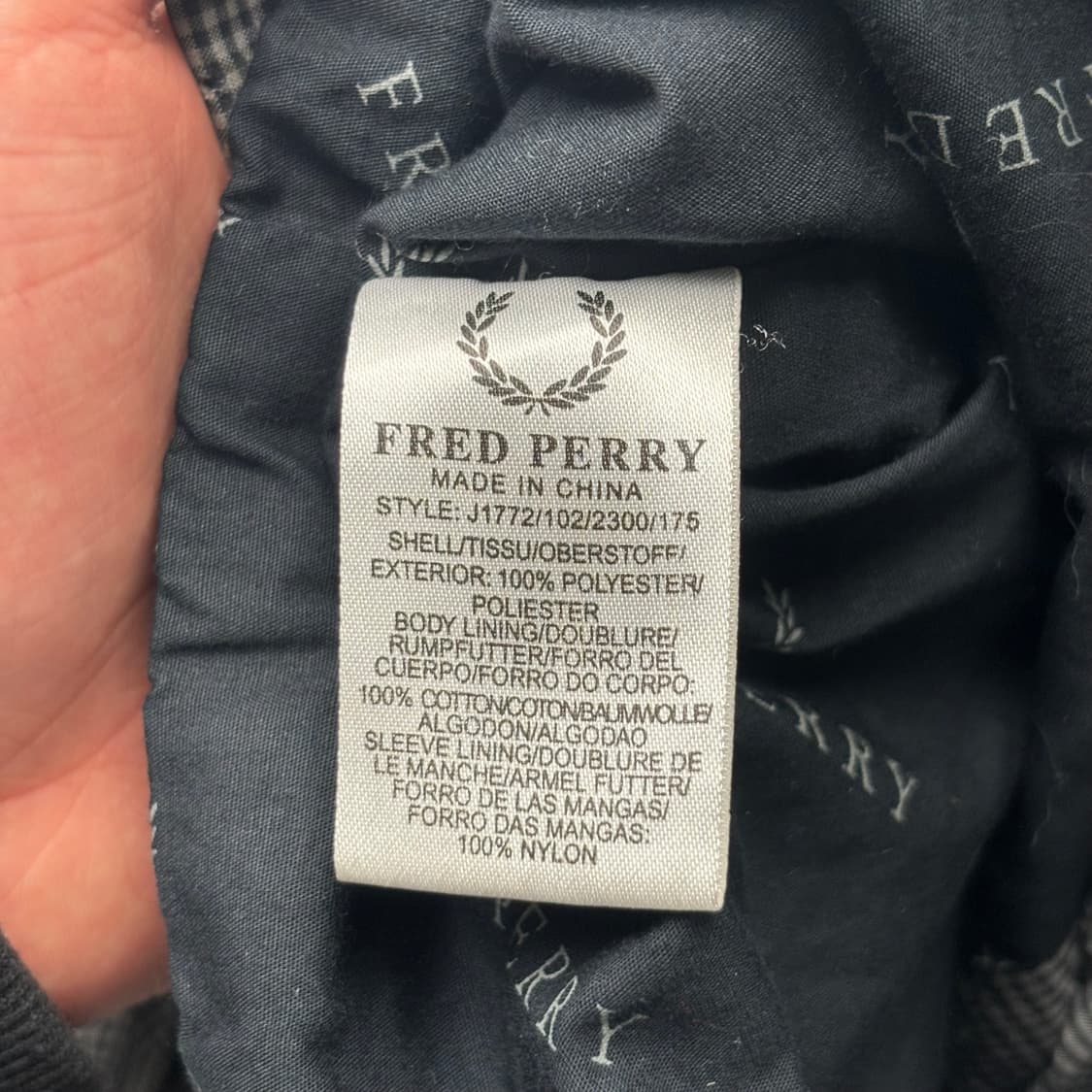 프레드 페리 체크 발마칸 자켓 S 상품이미지8