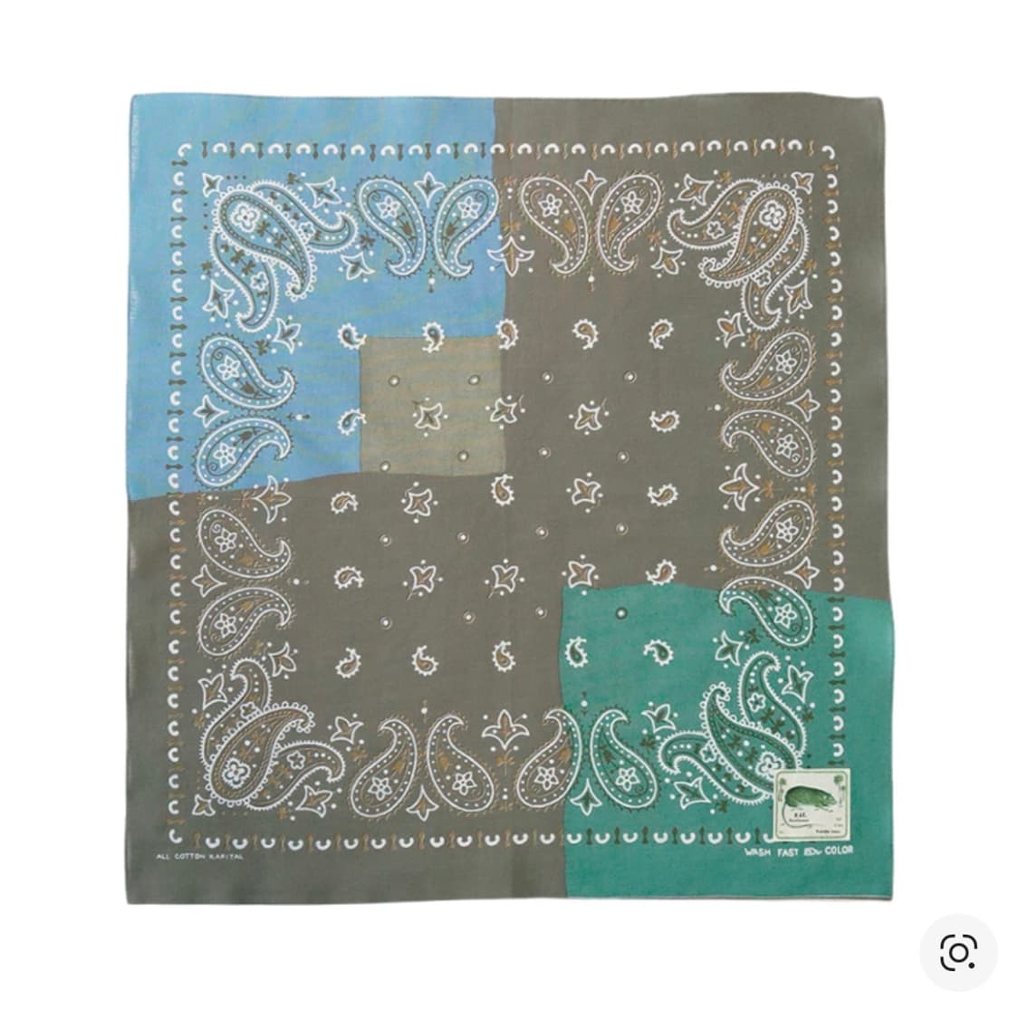 (새상품) 캐피탈 패스트컬러 셀비지 반다나 페이즐리 패치워크 카키 색소폰 상품이미지1