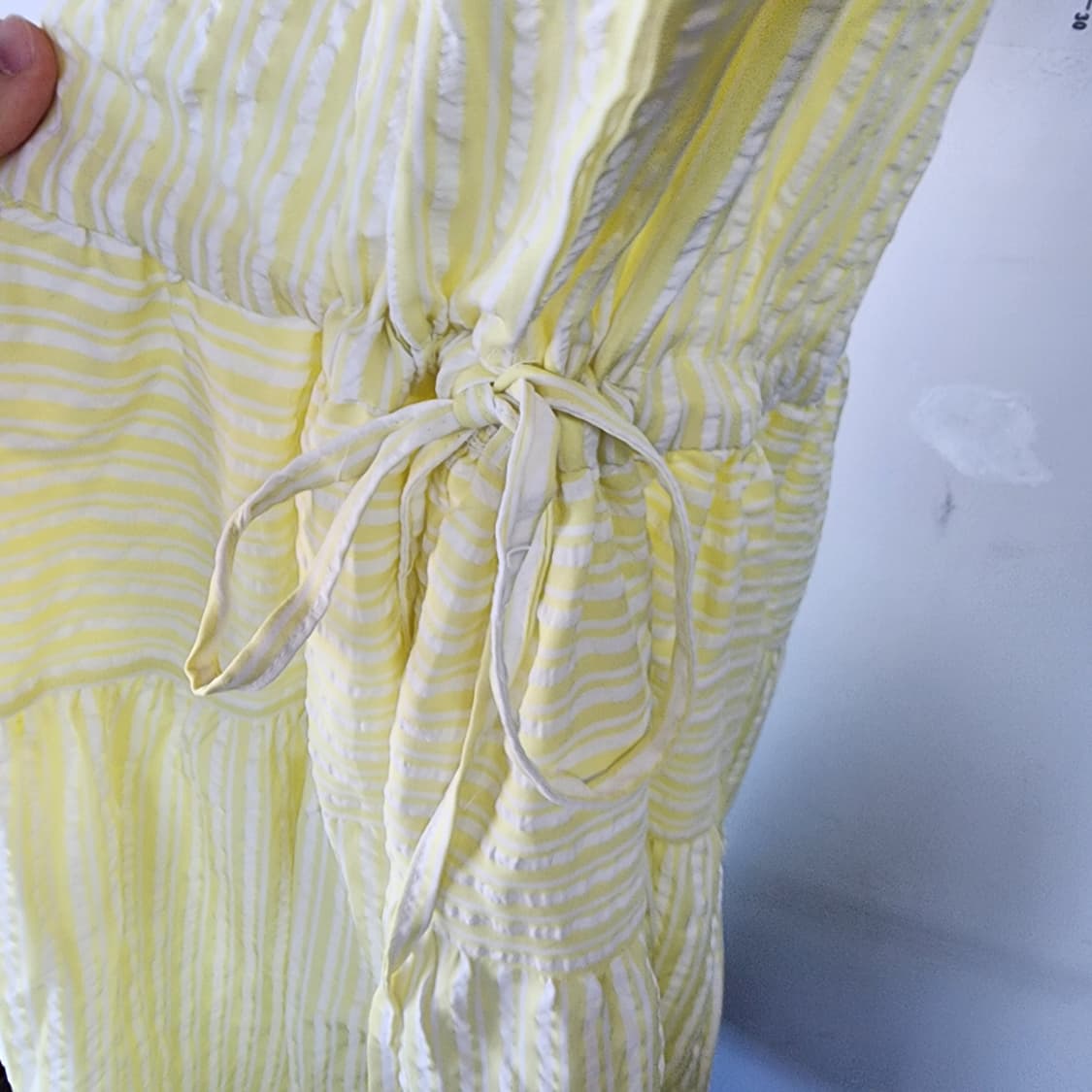 LEE LIN 옐로우 지지미 롱 원피스 상품이미지6