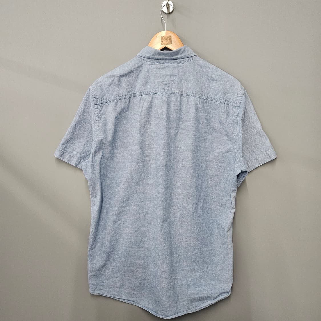 타미힐피거 라이트블루 코튼 반팔 셔츠 상품이미지2