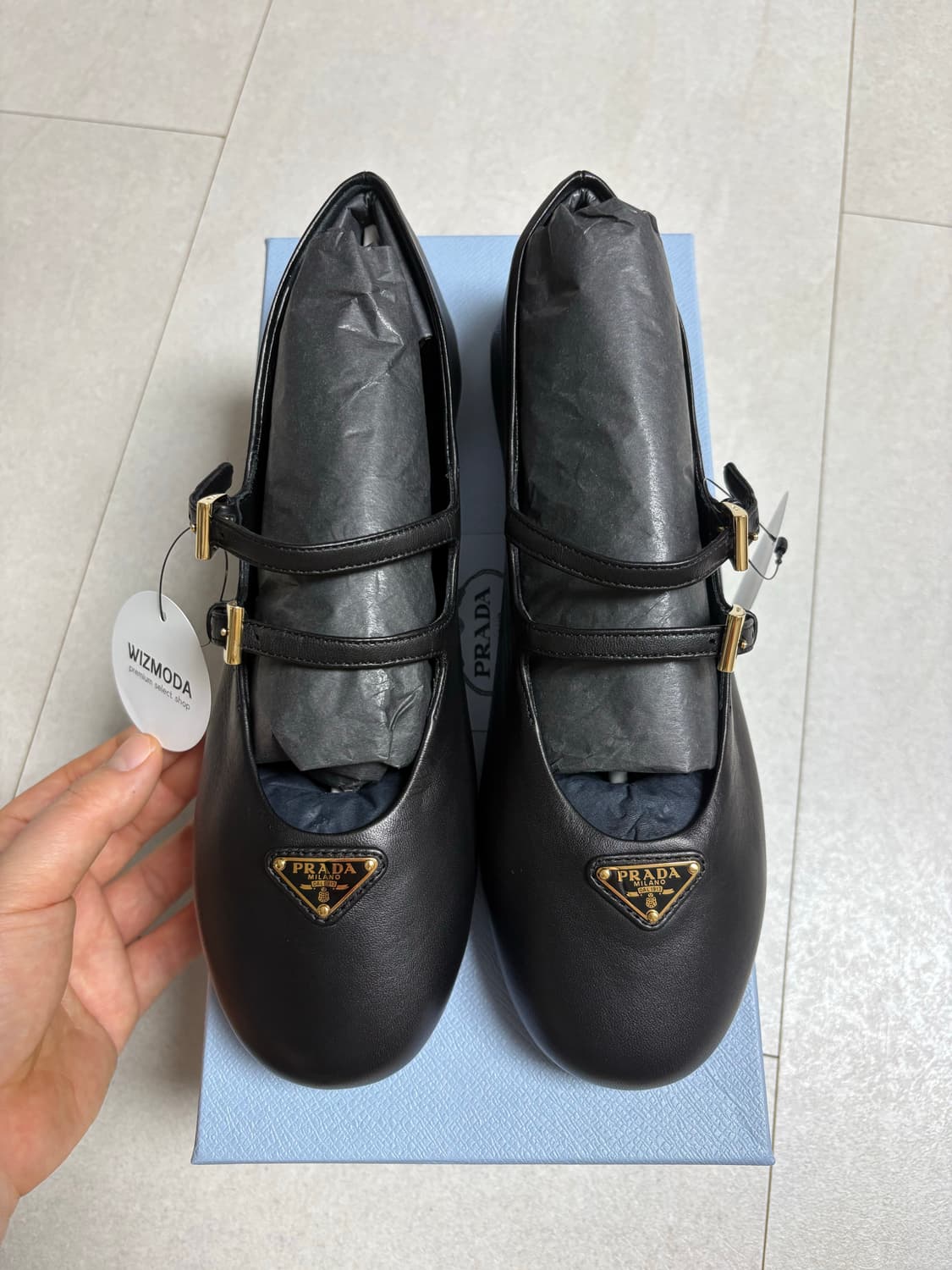 (새상품)프라다 메리제인 플랫슈즈 38사이즈 상품이미지1