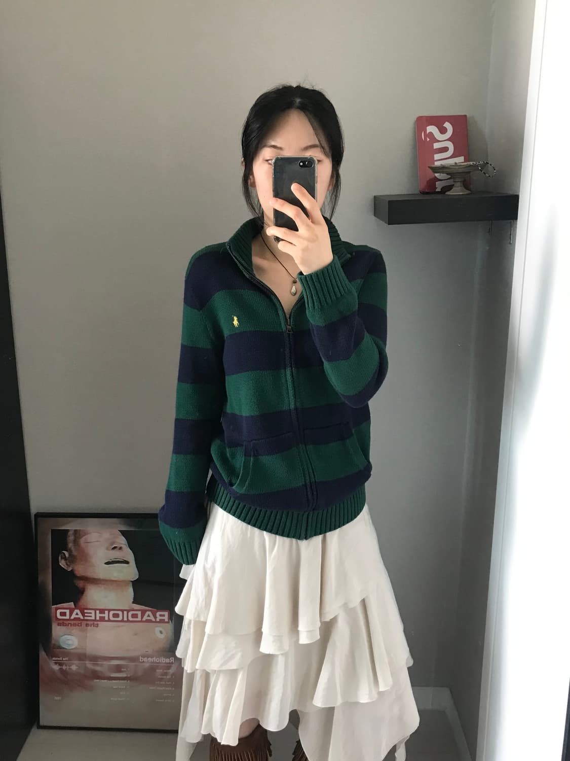 폴로 랄프로렌 포니로고 스트라이프 니트 집업 상품이미지2