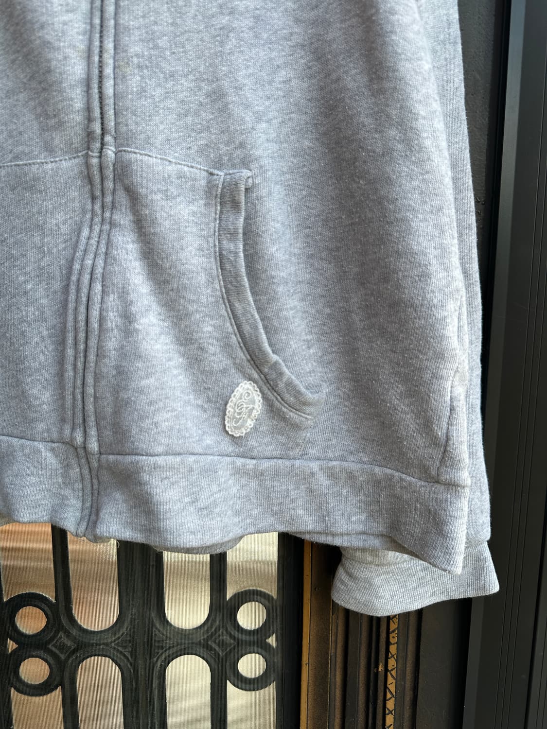 en face lace hoody zipup 상품이미지5