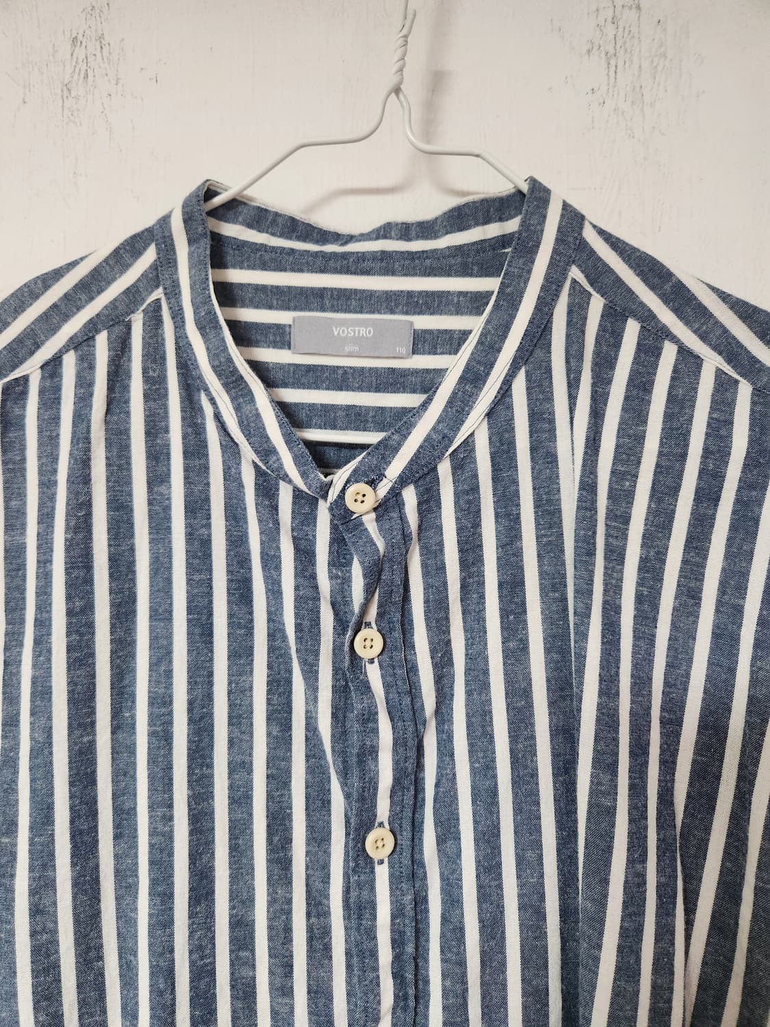 VOSTRO 스트라이프 헨리넥 셔츠 110 상품이미지3