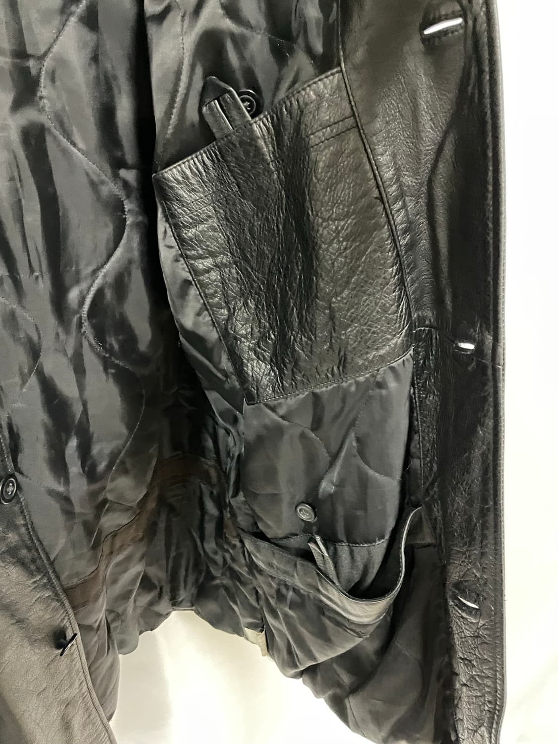 [D.O Archives] 90s 올드갭 레더 카코트 블랙(L) 상품이미지6