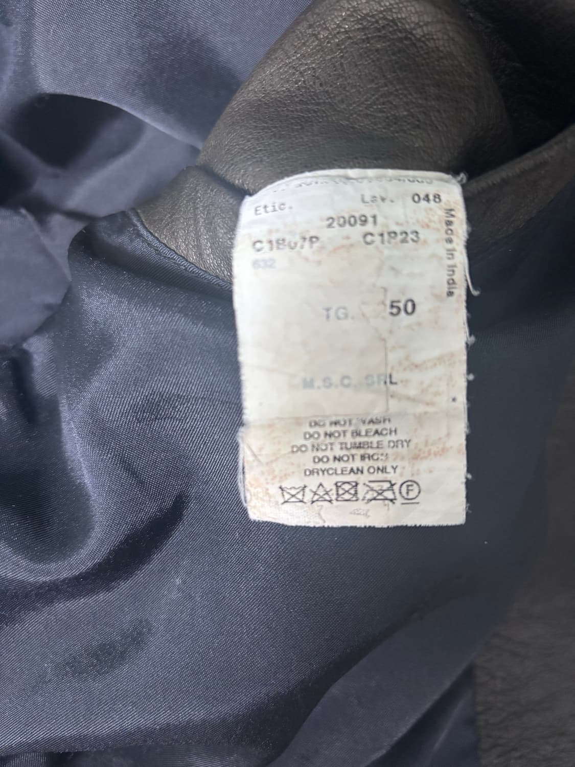 09SS Emporio Armani Leather Jacket 상품이미지5