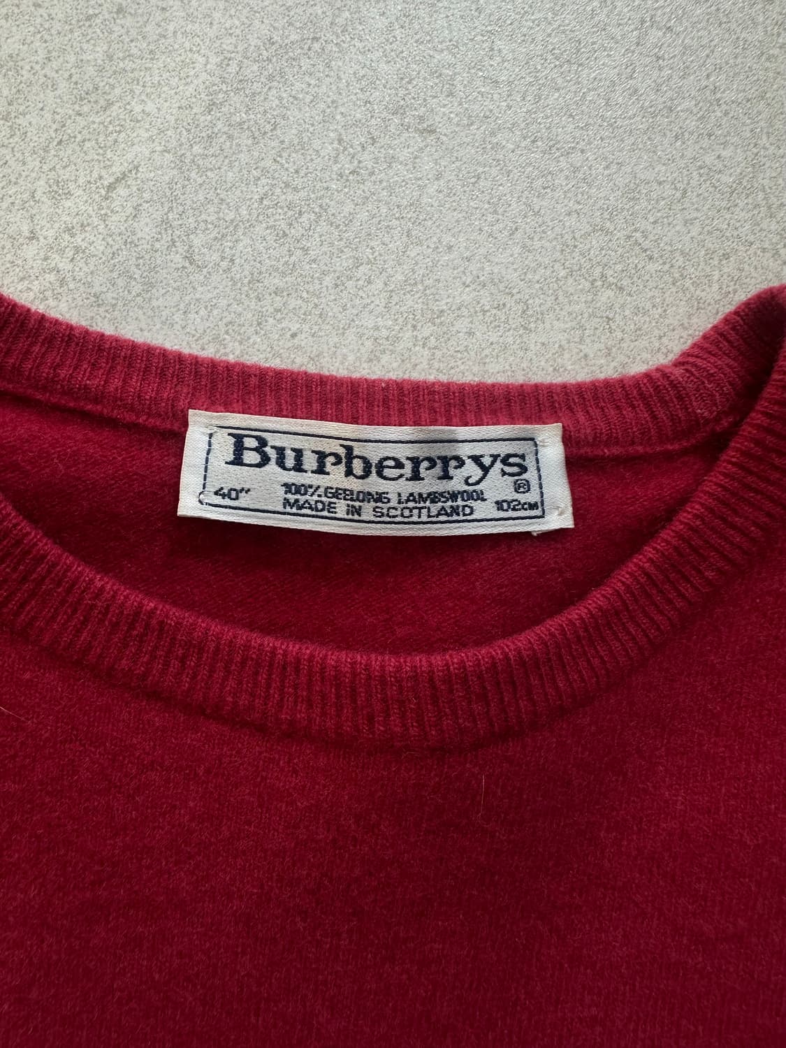 버버리 반팔니트 레드 상품이미지3