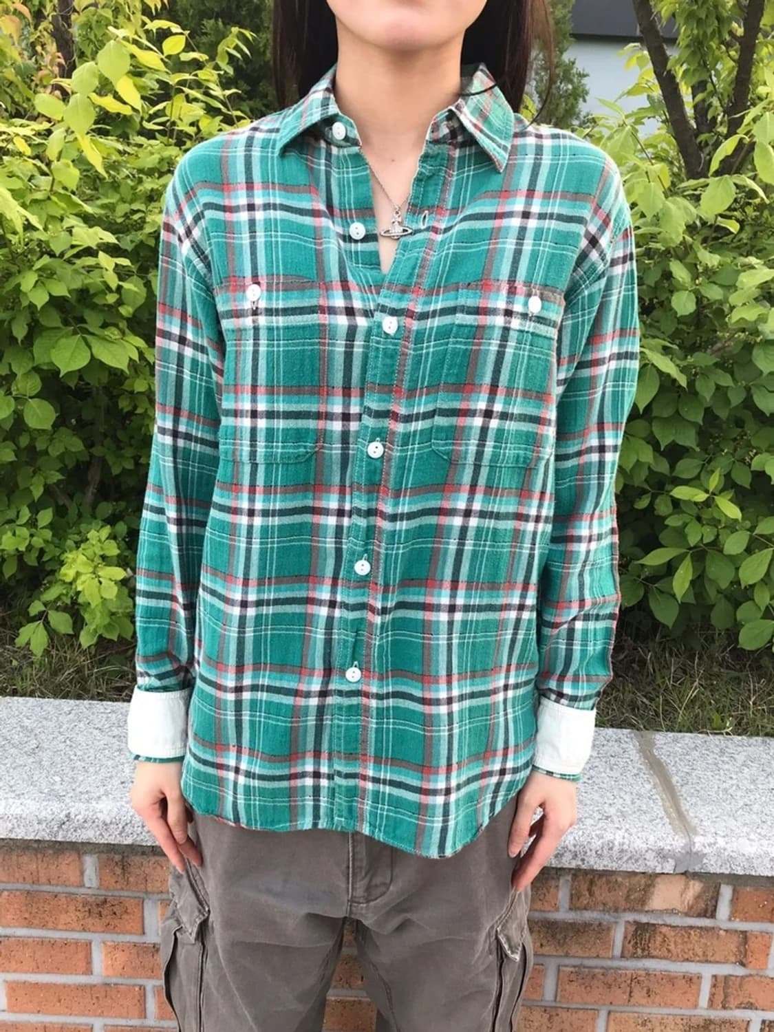 Journal Standard Mint Plaid Shirt 상품이미지2