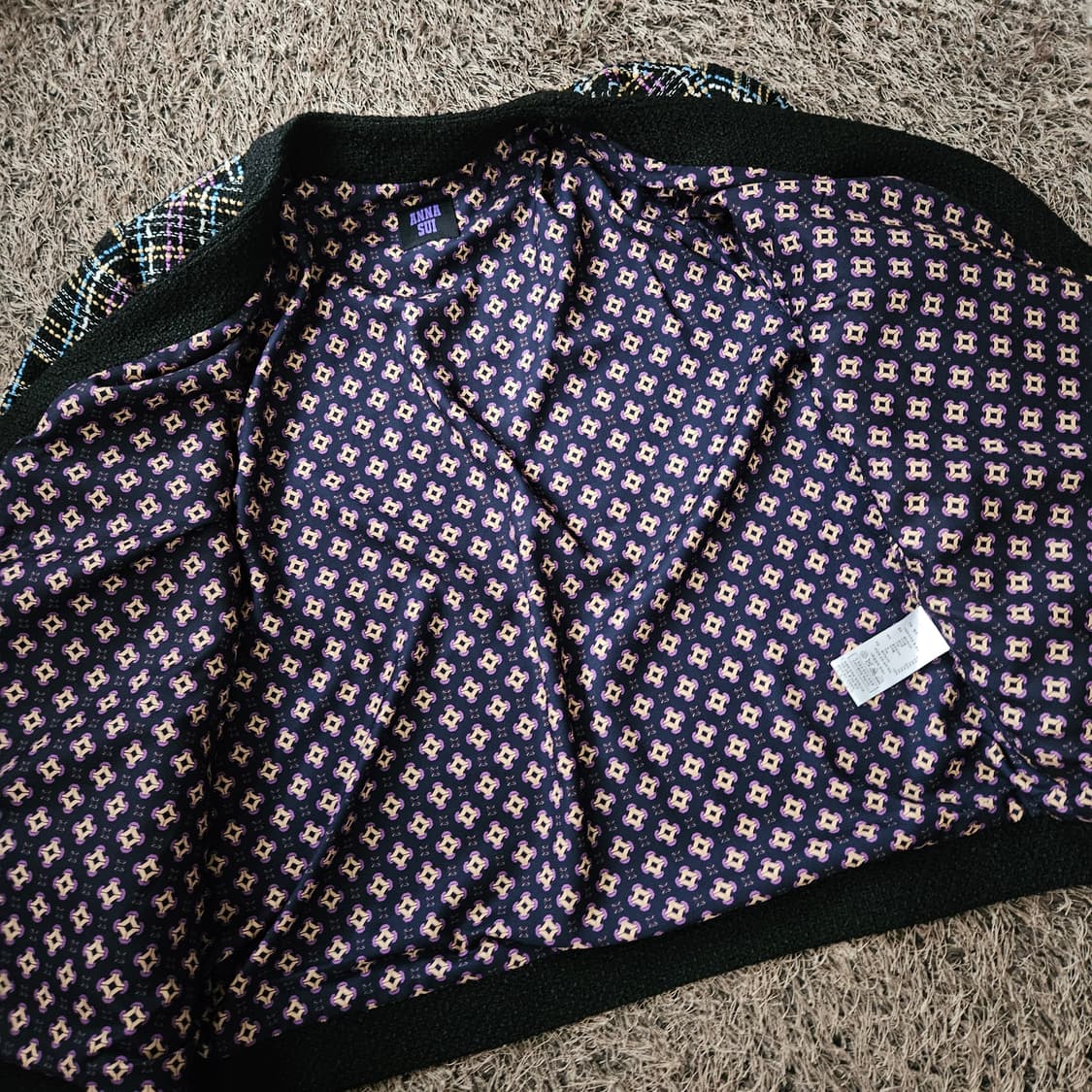 안나수이(ANNA SUI) 23AW 퍼플 트위드 브이넥 자켓 상품이미지5