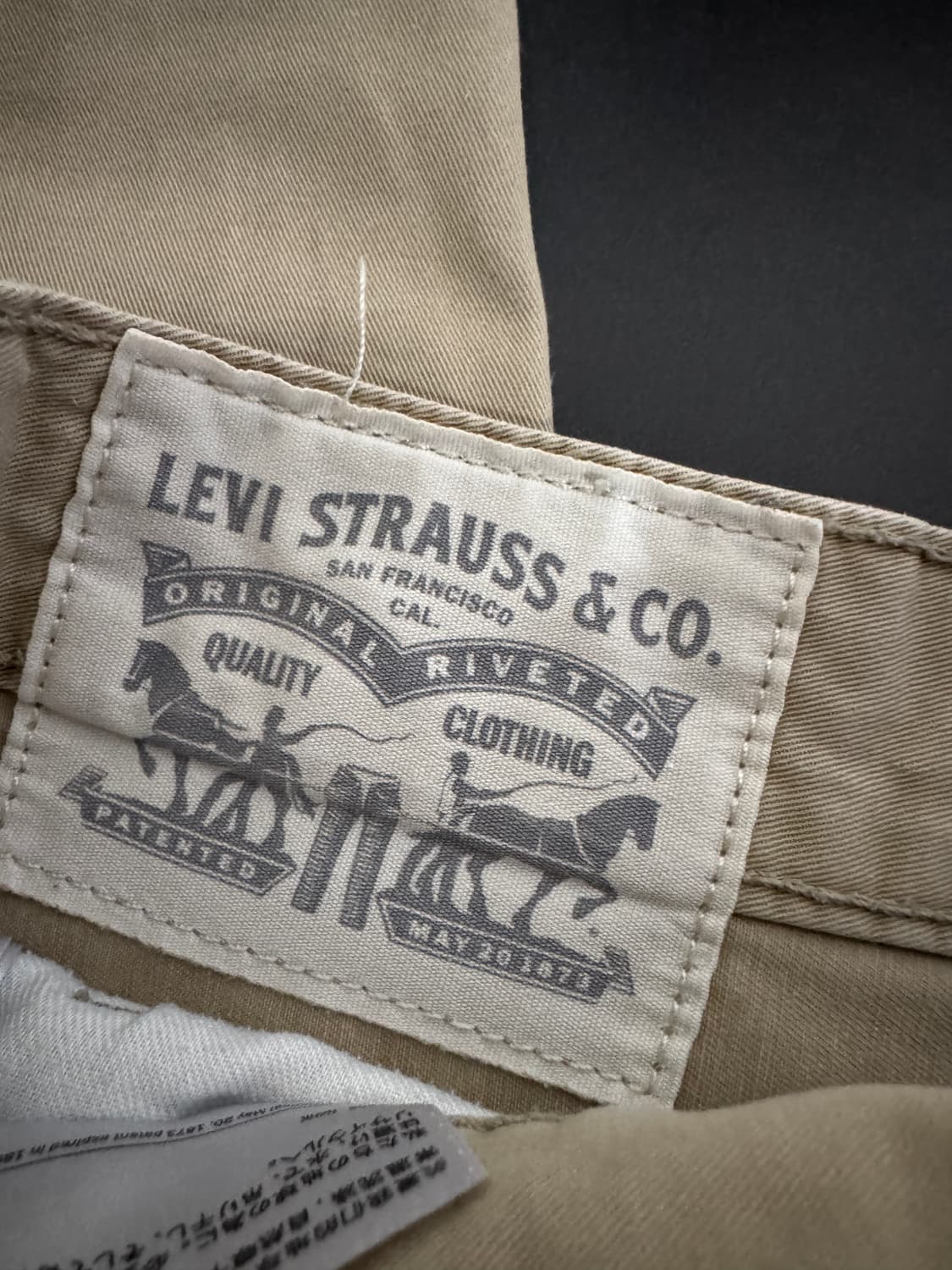 리바이스 Levis 클래식 치노 면바지 베이지 33.8인치 상품이미지3