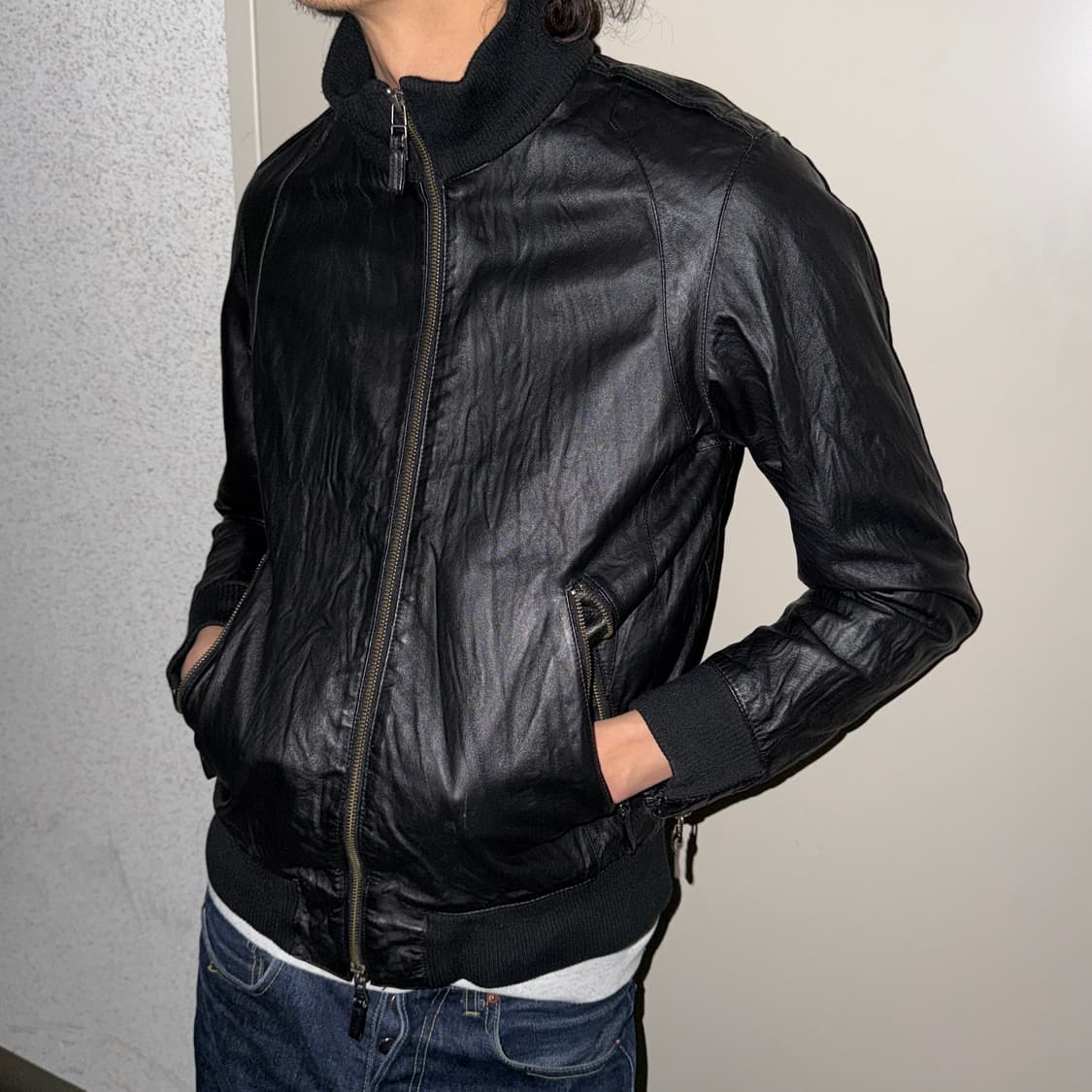 레더 블루종 자켓 상품이미지2