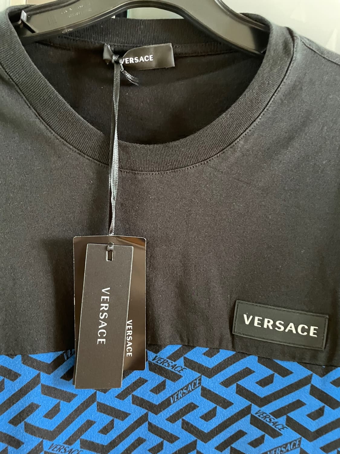 베르사체 모노그램 블루 블랙 반팔티셔츠 정품 신품 상품이미지2