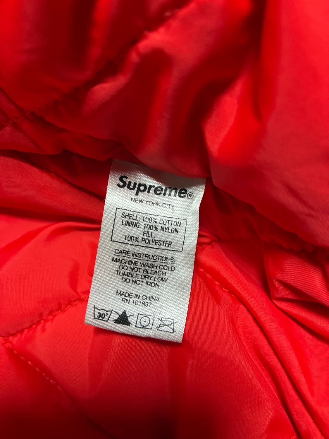 슈프림 X 혼다 X 폭스 레이싱 퍼피 집업 자켓 레드 XL 상품이미지6