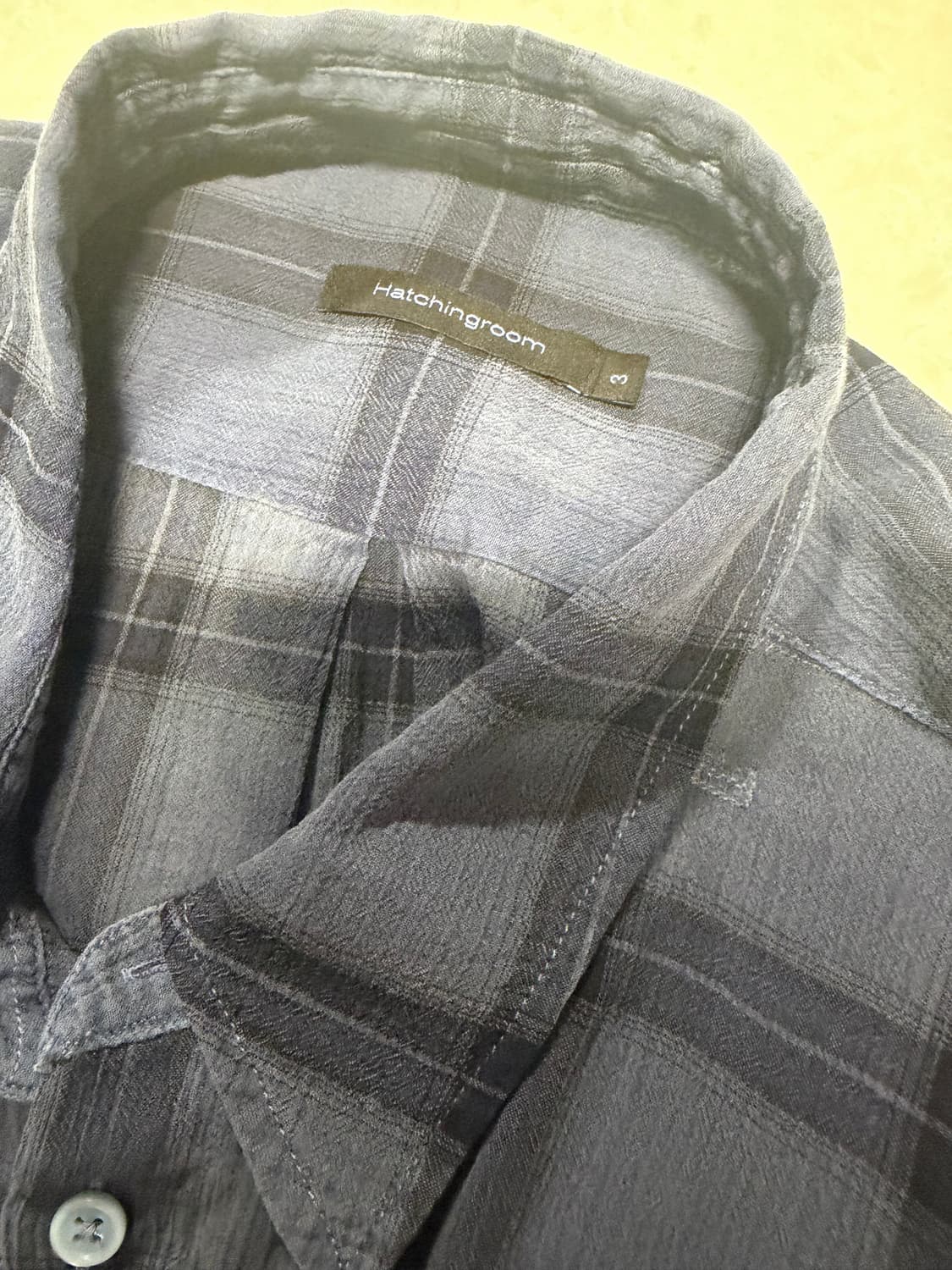 해칭룸 클래식 오버다이 체크셔츠 상품이미지5