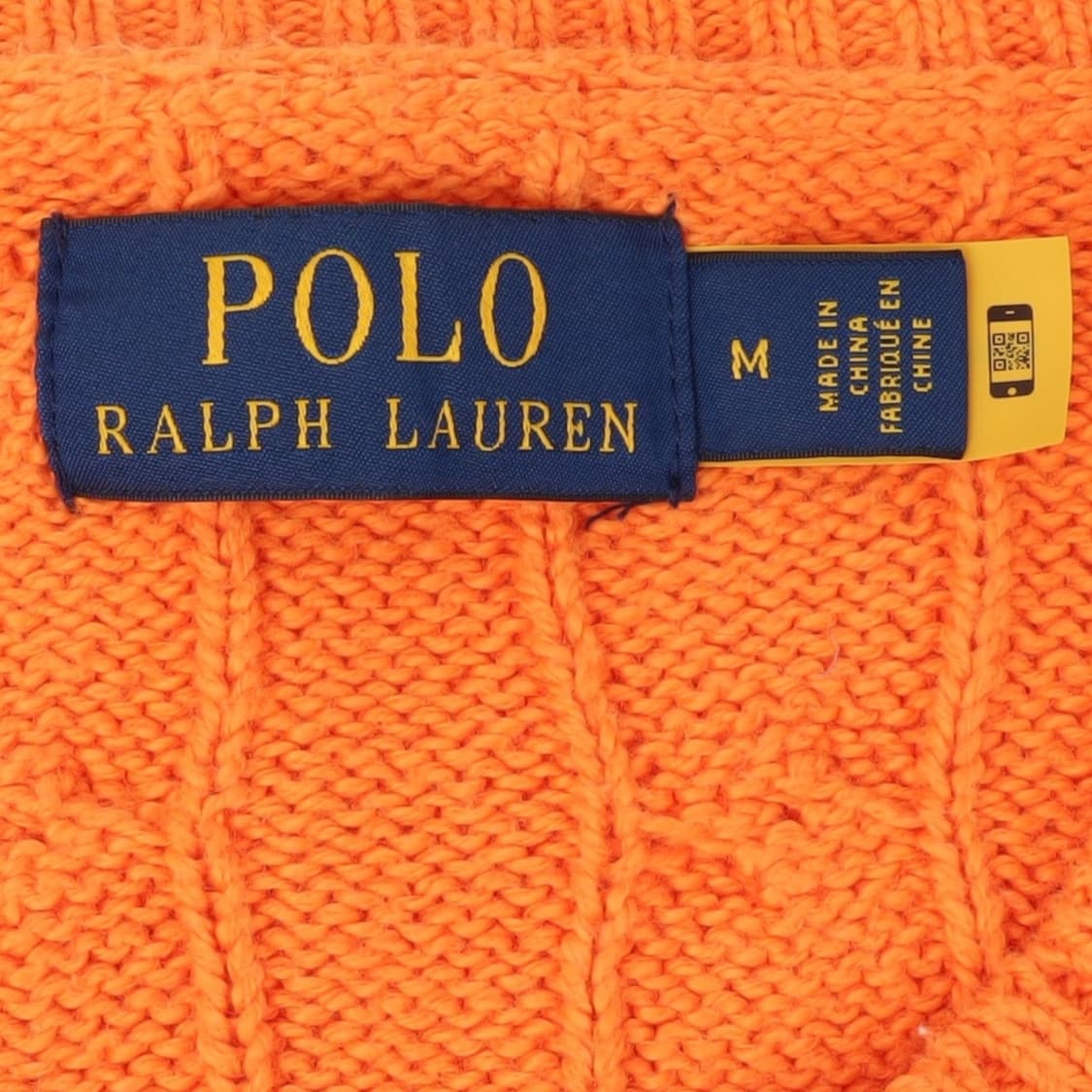 폴로 랄프로렌 QR 오렌지 케이블 니트 상품이미지7