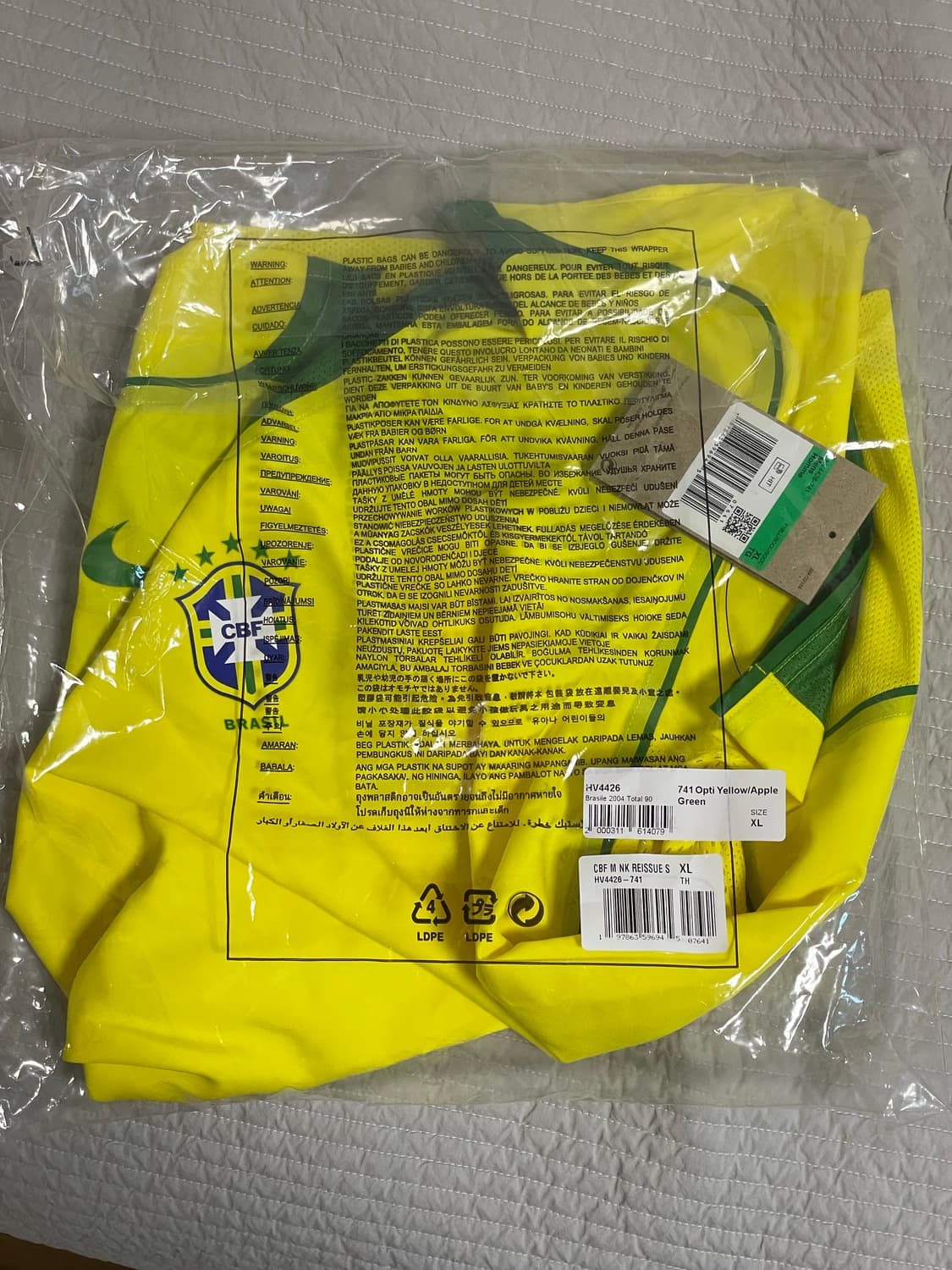 [해외XL] 나이키 브라질 2004 토탈 90 레플리카 저지(✨새상품) 상품이미지2