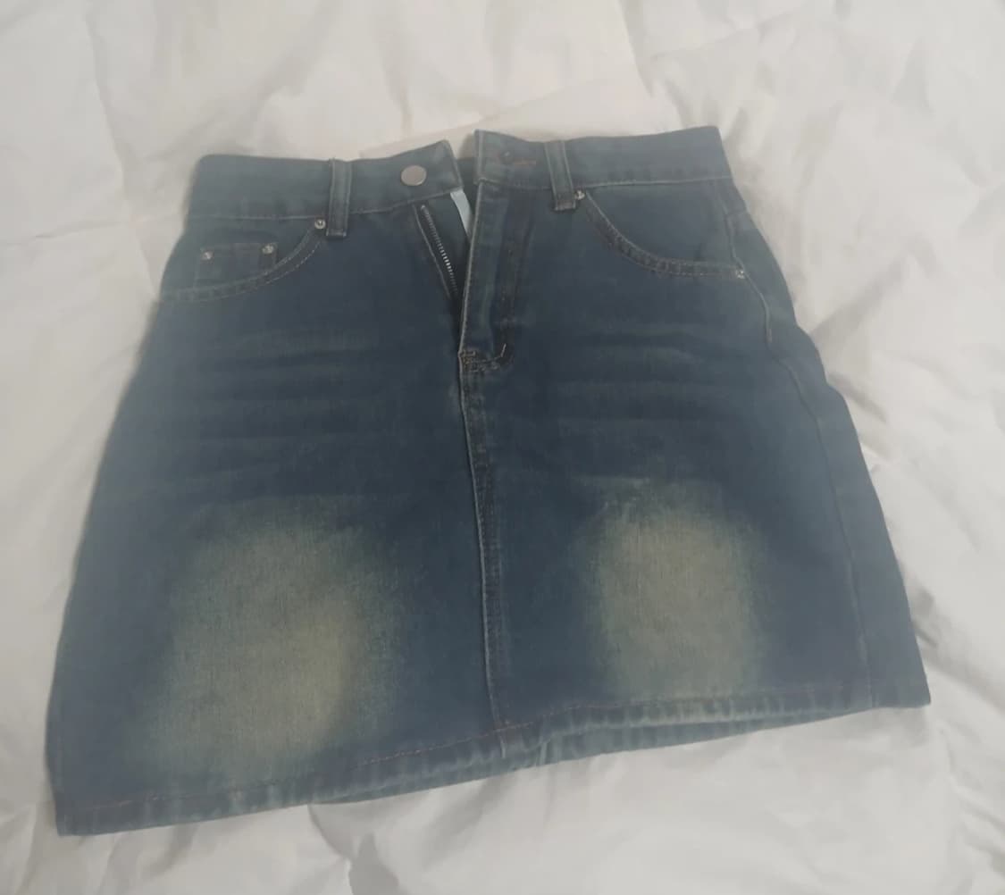앤드모어 하이웨스트 빈티지 데님 미니스커트 상품이미지2