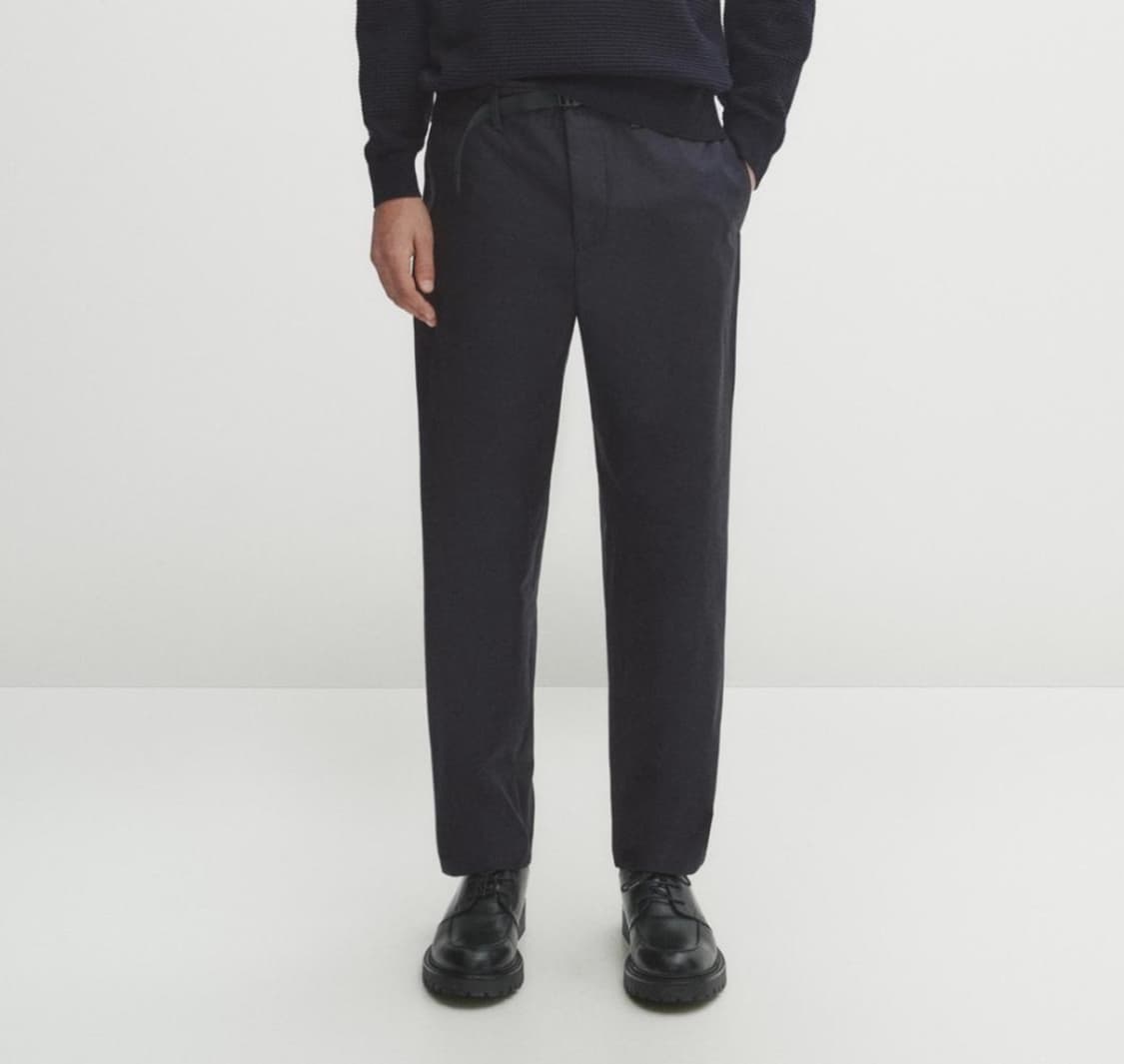 마시모두띠 네이비 릴렉스핏 치노 팬츠 상품이미지1