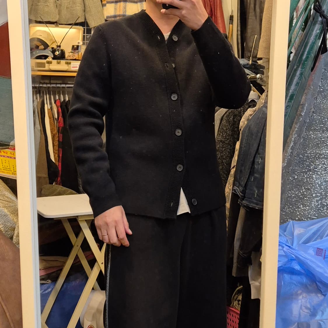 (Asia-L.착샷잇음)COS 블랙 니트가디건  상품이미지4